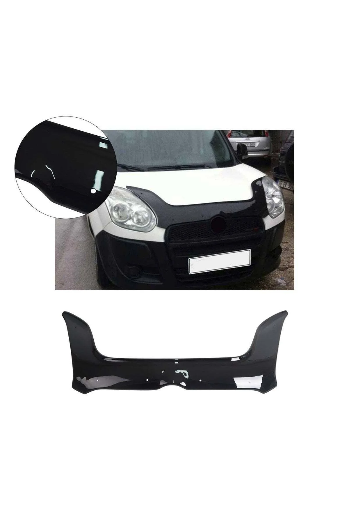 Opel Combo 2010-2015 Uyumlu Kaput Rüzgarlığı Ön Kaput Koruma ABS Parlak Siyah Opel Combo 2010-2015 Uyumlu Kaput Rüzgarlığı Ön Kaput Koruma ABS Parlak Siyah - Görsel 5