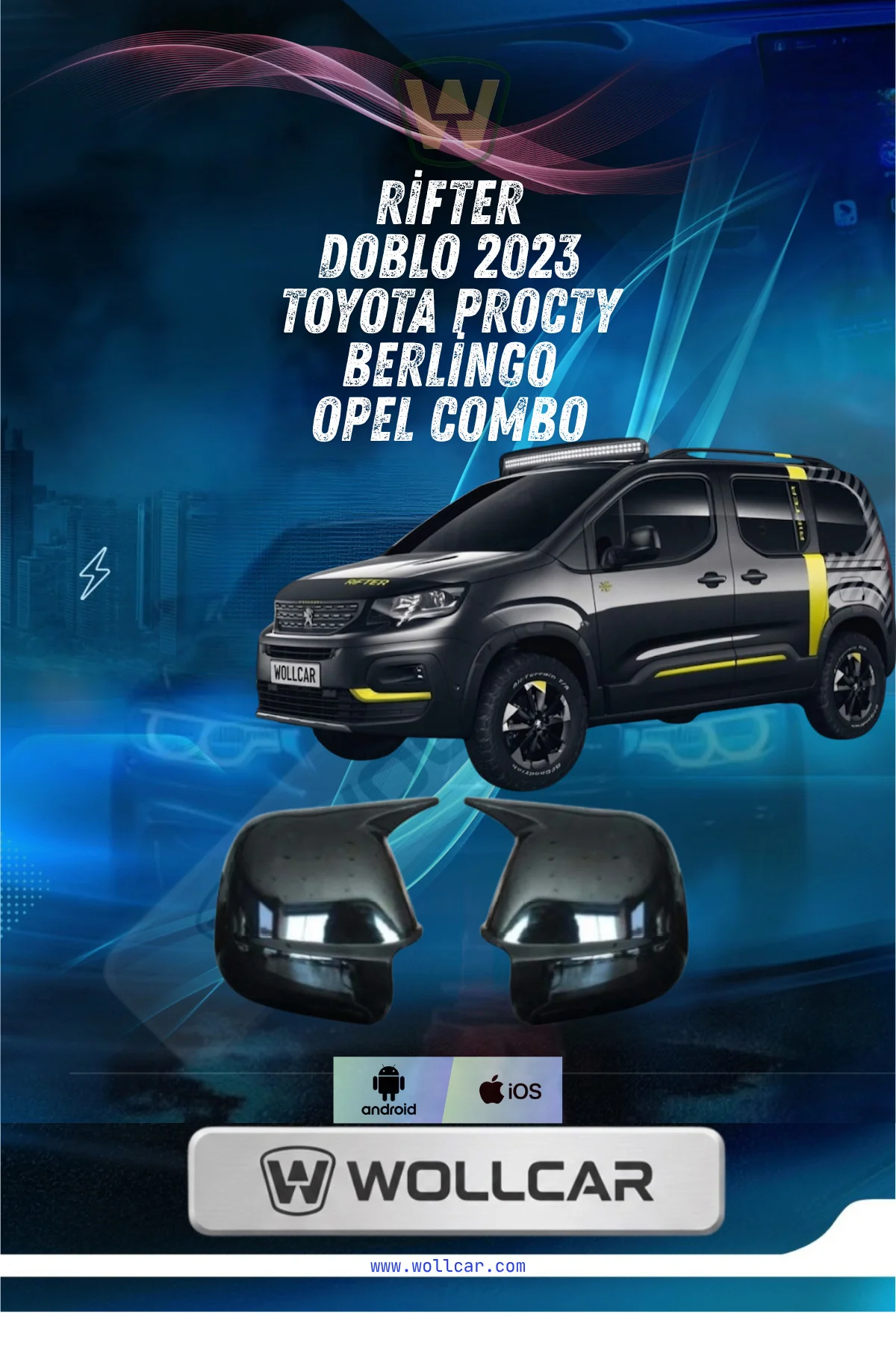 OPEL COMBO 2021-2023 BATMAN YARASA AYNA KAPAĞI