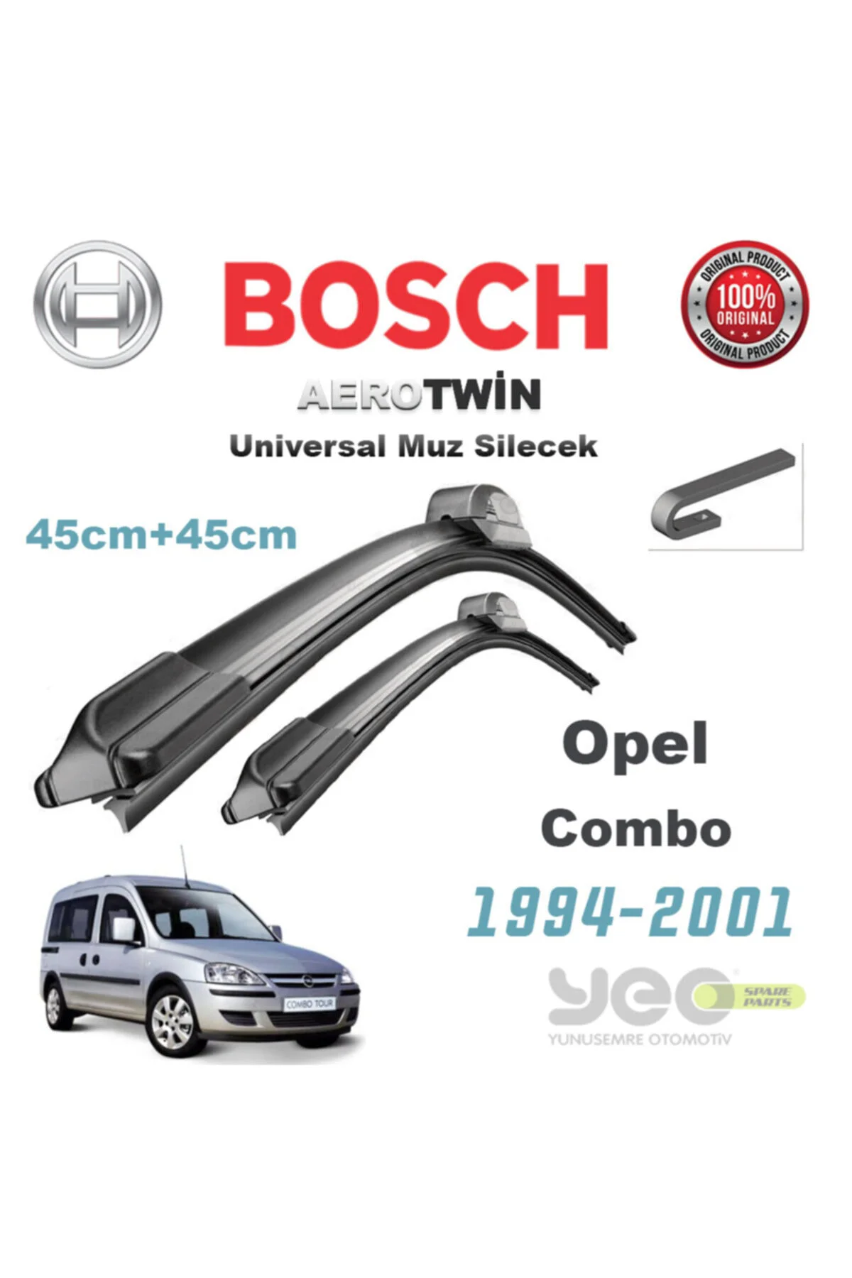 Opel Combo Aerotwin Muz Silecek Takımı 1994-2001 Opel Combo Aerotwin Muz Silecek Takımı 1994-2001