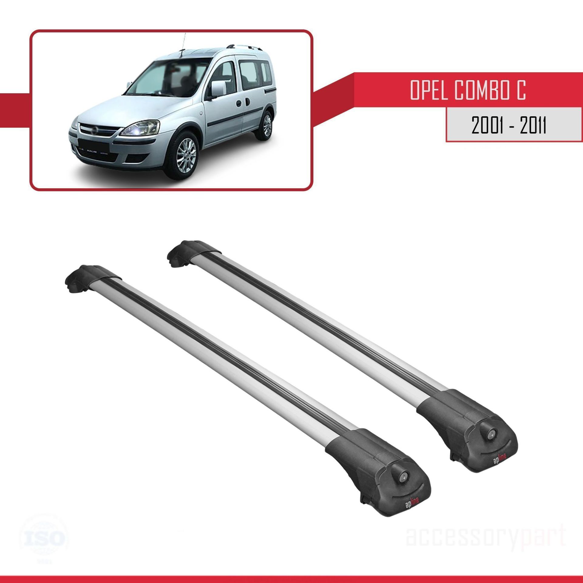 Opel Combo (C) 2001-2011 Arası ile uyumlu ACE-1 Ara Atkı Tavan Ba