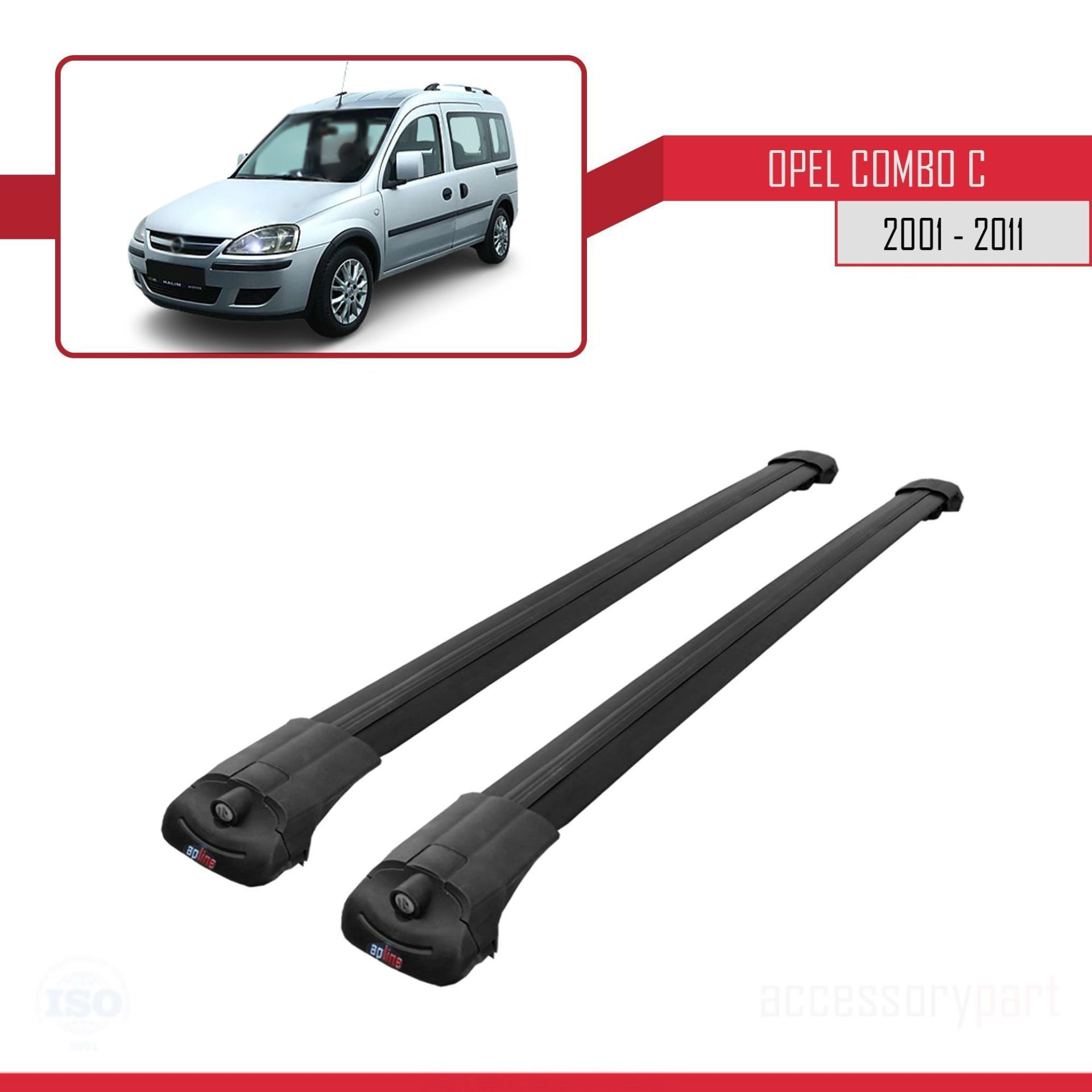 Opel Combo (C) 2001-2011 Arası ile uyumlu ACE-1 Ara Atkı Tavan Ba