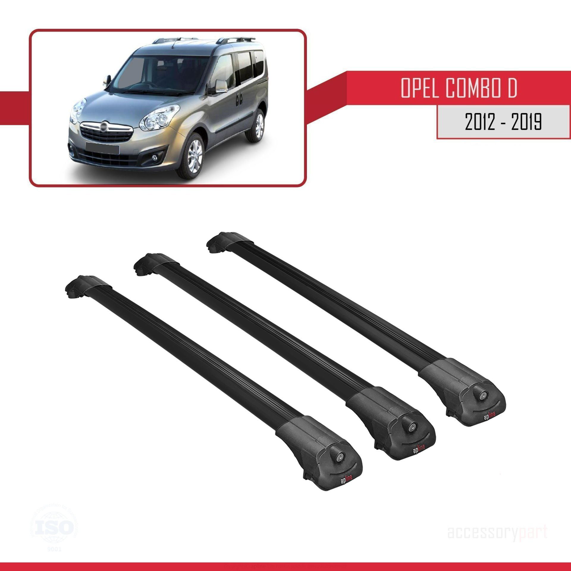 Opel Combo (D) 2012-2018 Arası ile uyumlu ACE-1 Ara Atkı Tavan Ba