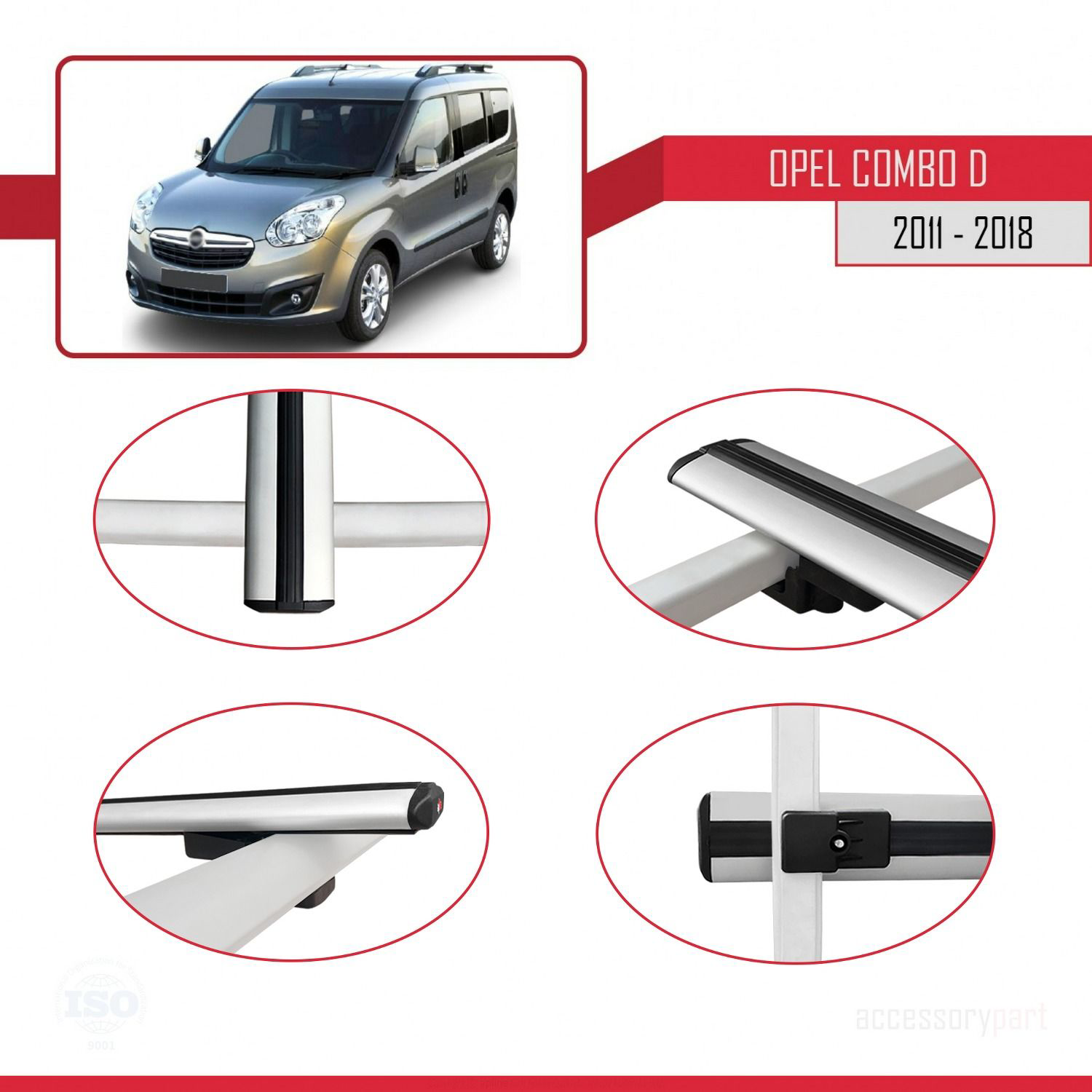 Opel Combo (D) 2011-2018 Arası ile uyumlu Basic Model Ara Atkı Ta