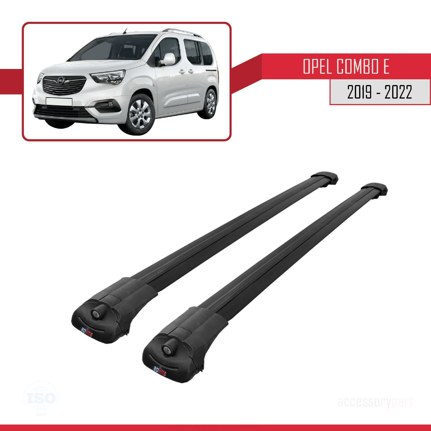 Opel Combo (E) 2019-2022 Arası ile uyumlu ACE-1 Ara Atkı Tavan Ba