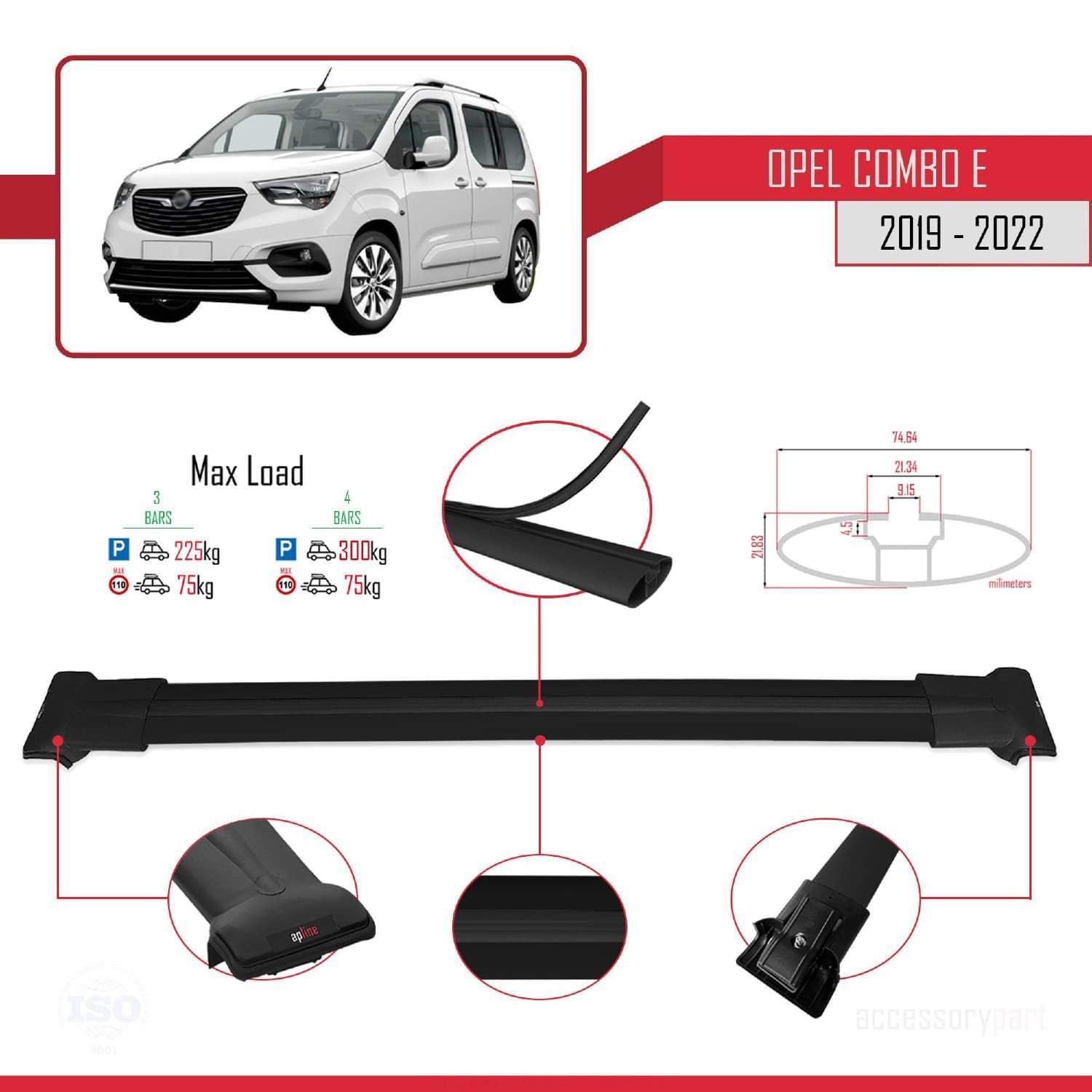 Opel Combo (E) 2019-2022 Arası ile uyumlu FLY Model Ara Atkı Tava