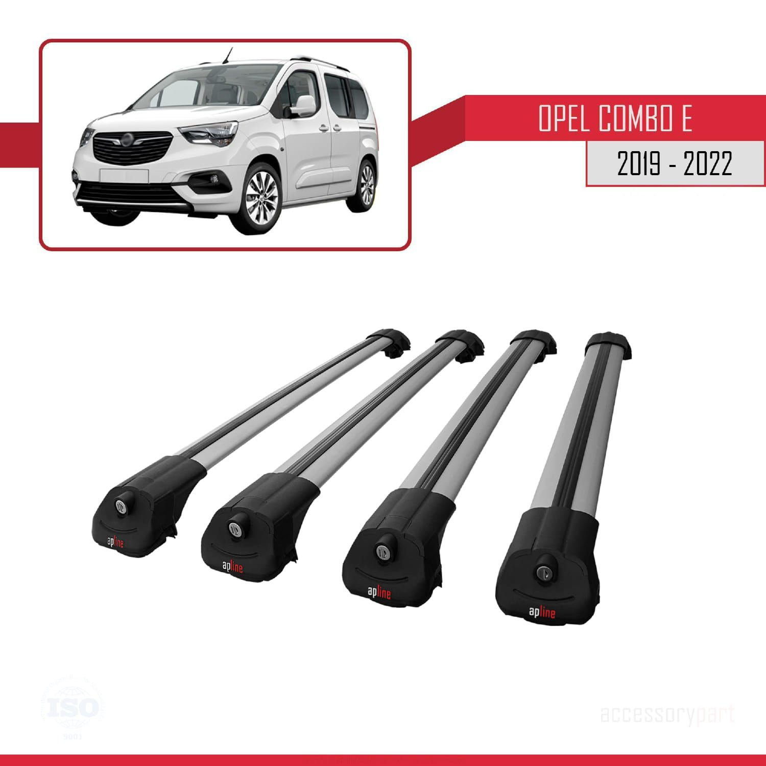Opel Combo (E) 2019-2022 Arası ile uyumlu ACE-1 Ara Atkı Tavan Ba