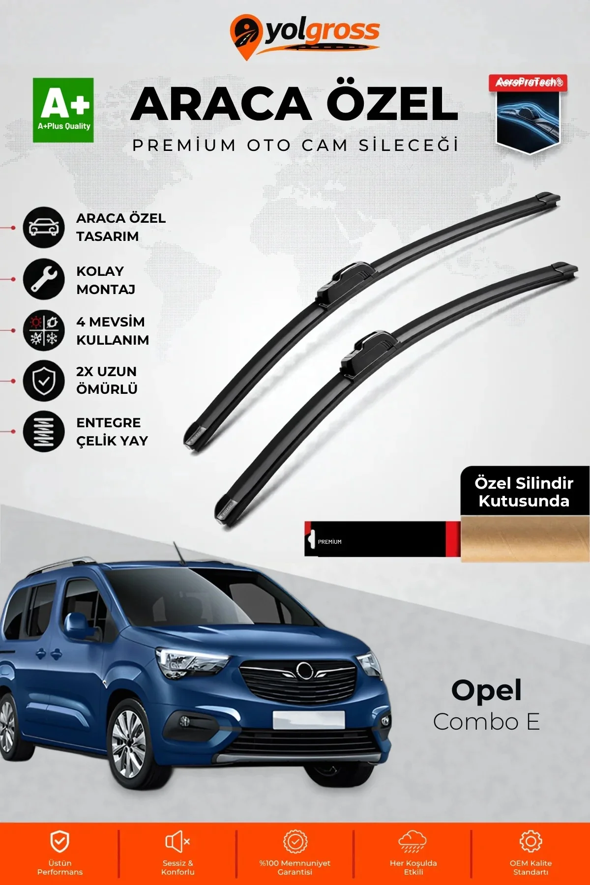 Opel Combo E Ön Cam Silecek Seti 2018 Üzeri Premium Araca Özel 65-43 Cm A+ Kalite Opel Combo E Ön Cam Silecek Seti 2018 Üzeri Premium Araca Özel 65-43 Cm A+ Kalite