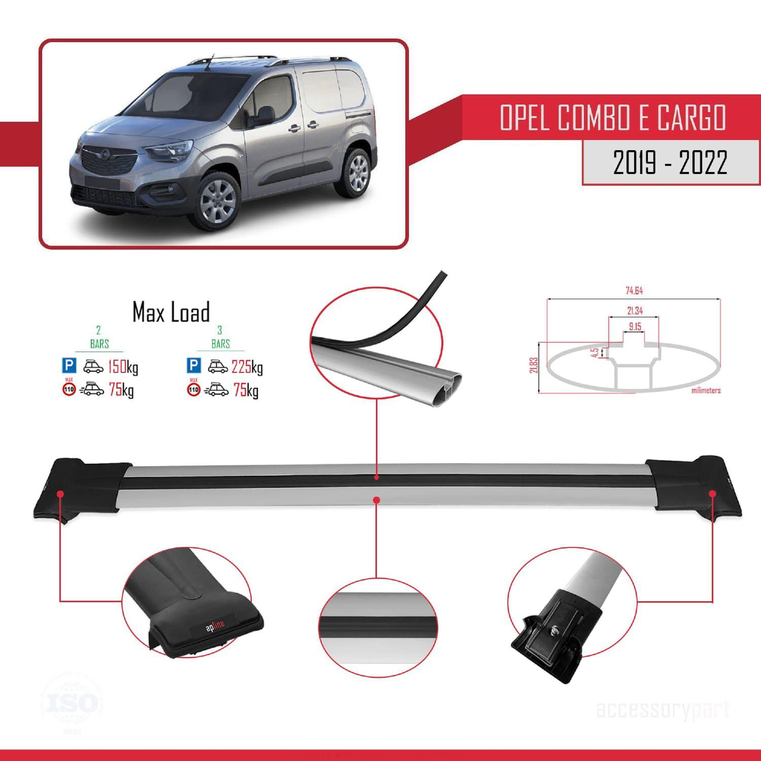 Opel Combo (E) PANELVAN 2019-2022 Arası ile Uyumlu FLY Model Ara 