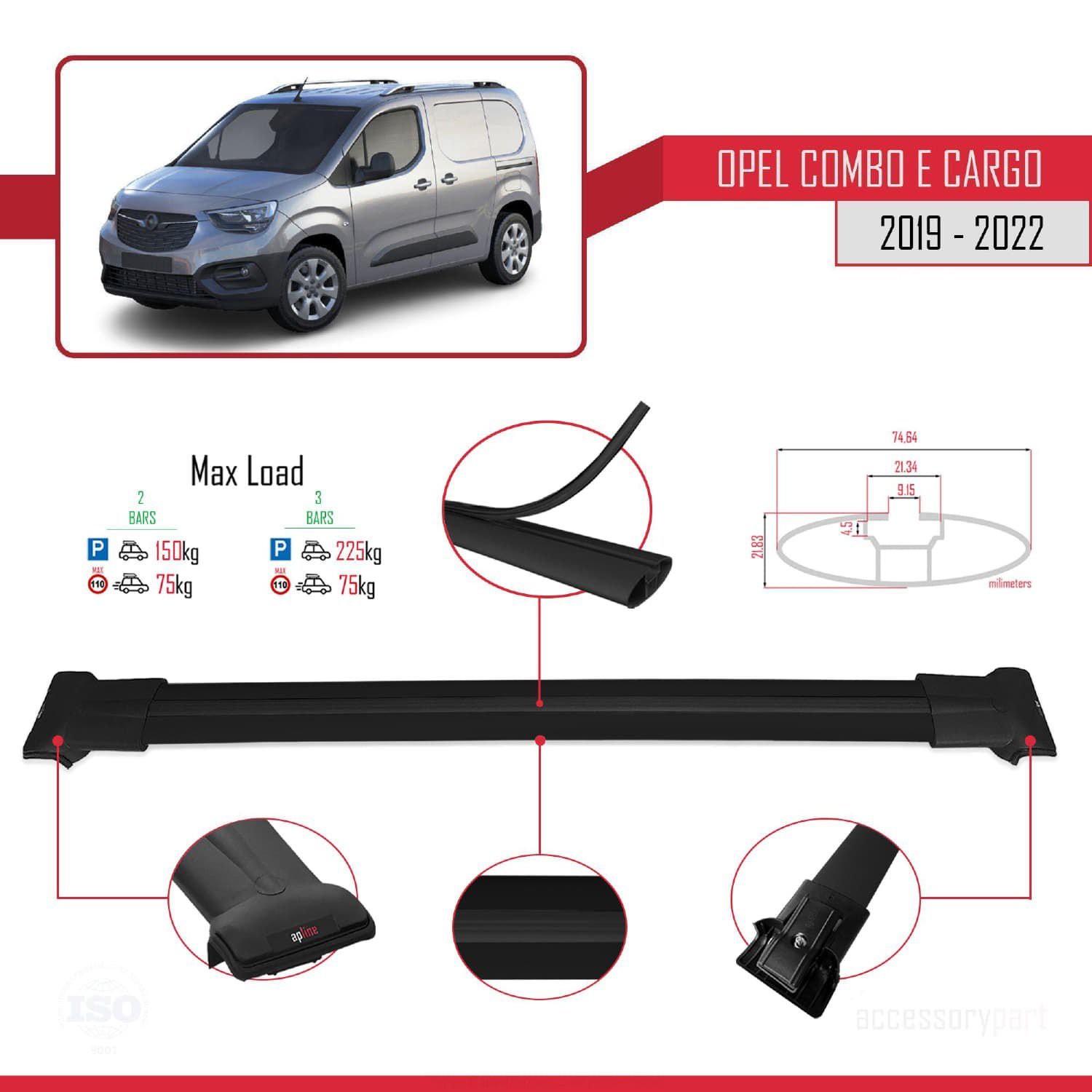 Opel Combo (E) PANELVAN 2019-2022 Arası ile Uyumlu FLY Model Ara 