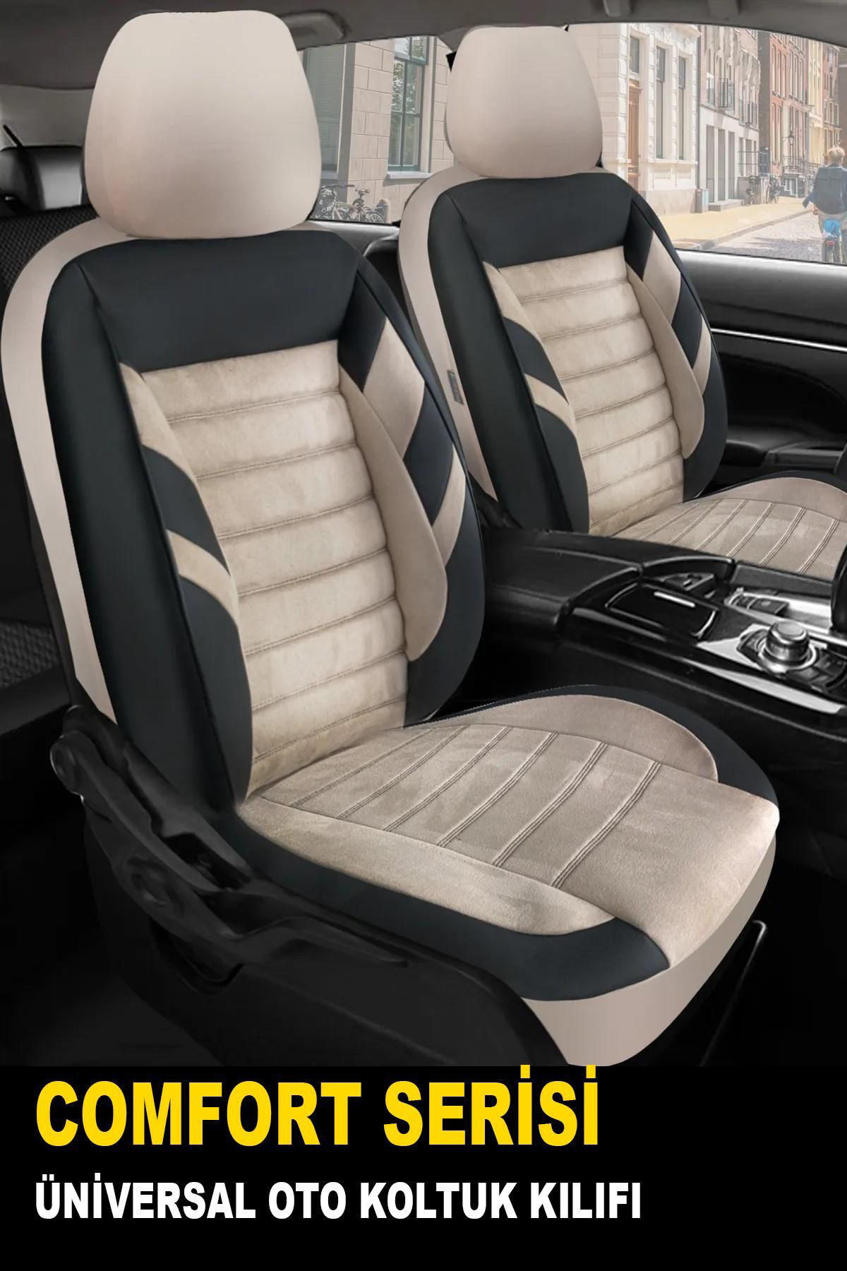 OPEL CORSA 2006-2015Uyumlu Oto Koltuk Kılıfı Comfort Serisi - Siy