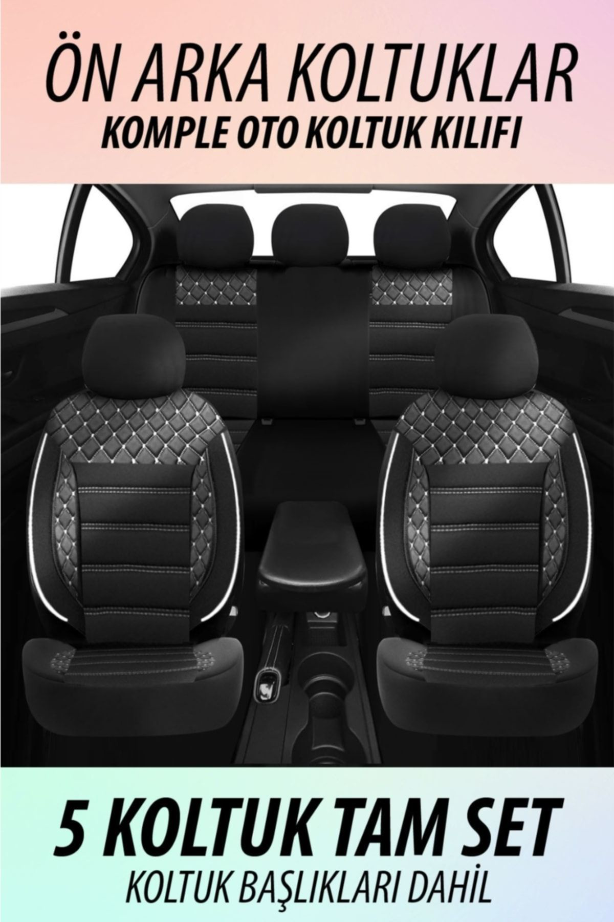 Opel Corsa C Uyumlu Koltuk Kılıfı Crystal Sarisi - Beyaz