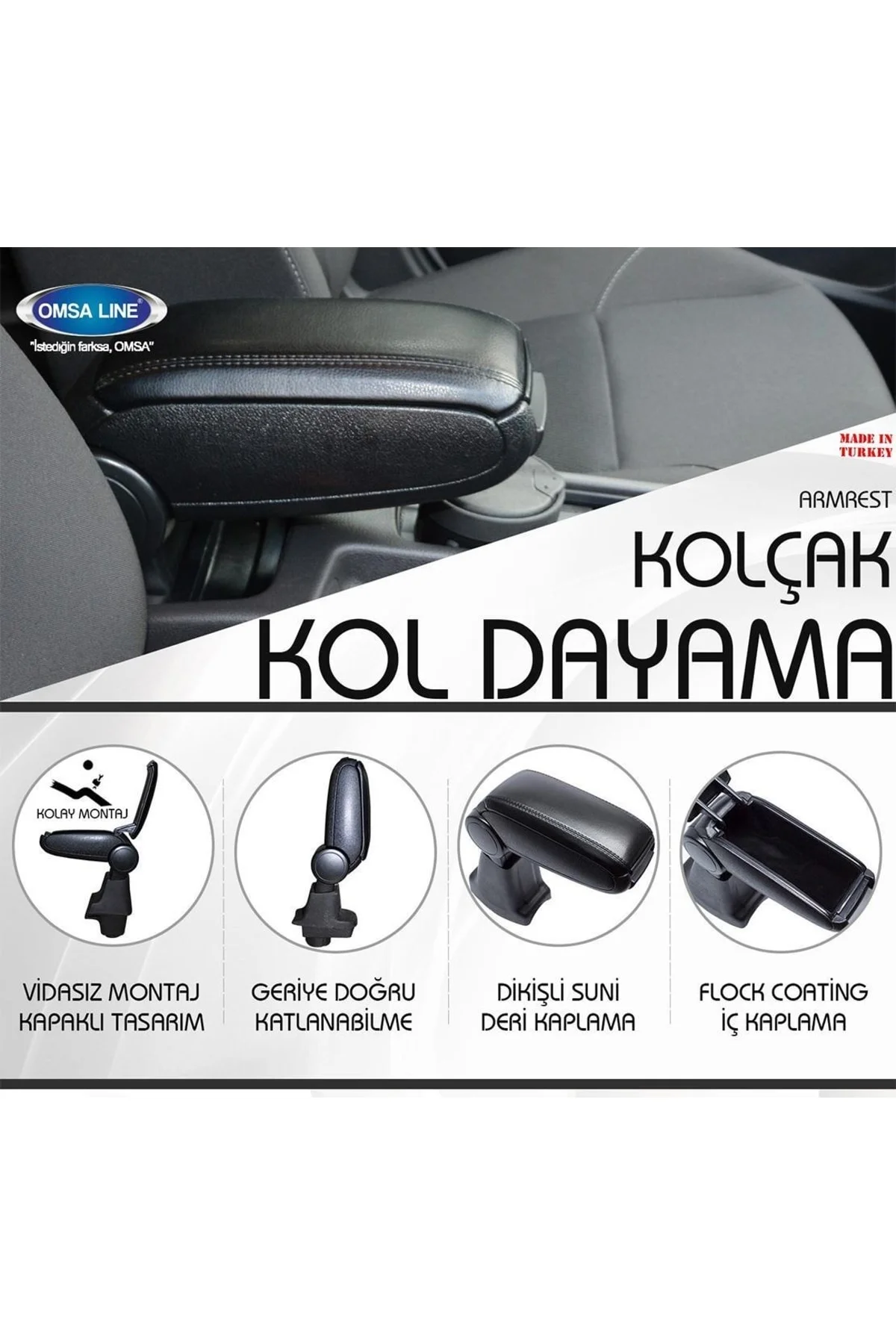 Opel Corsa D 2007-2014 - Siyah Kol Dayama