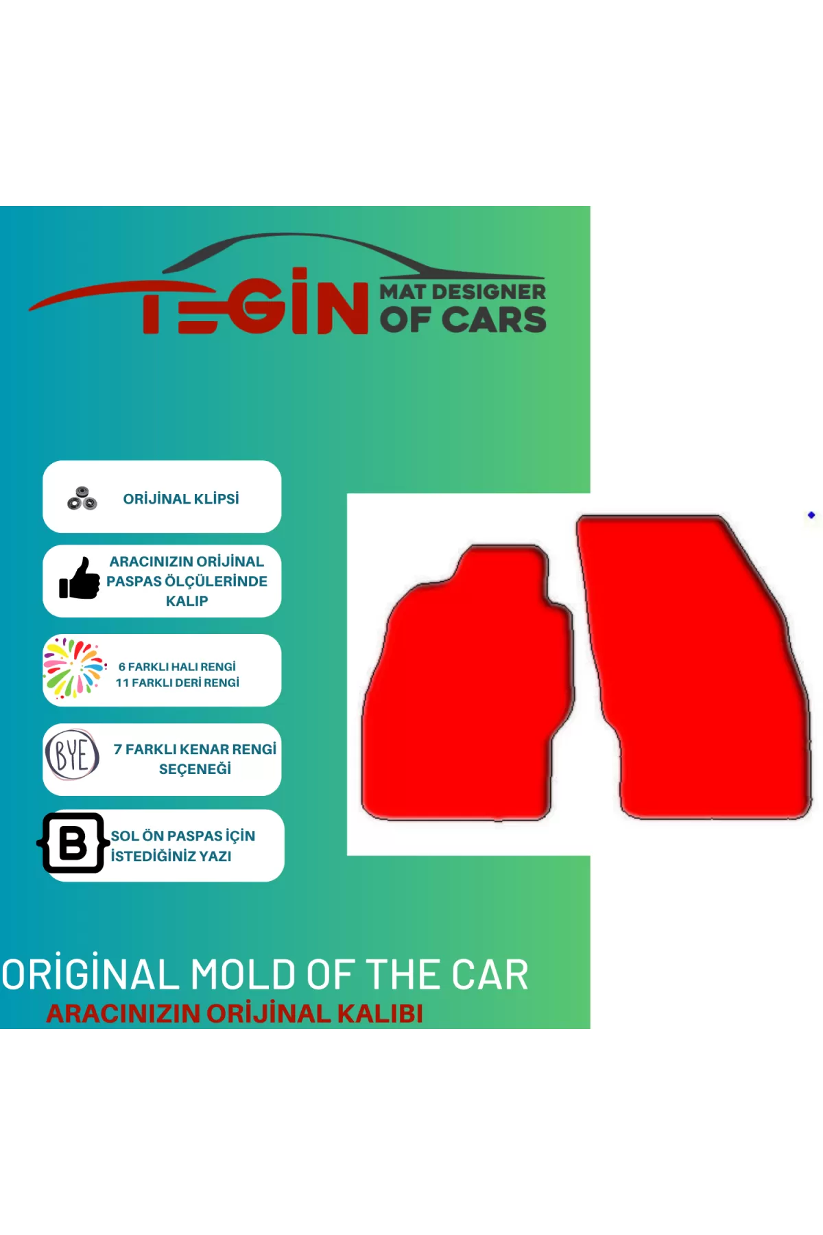 Opel Corsa D Van 2006-2014 Prime Gri Halı Sarı Kenar Halı Paspas