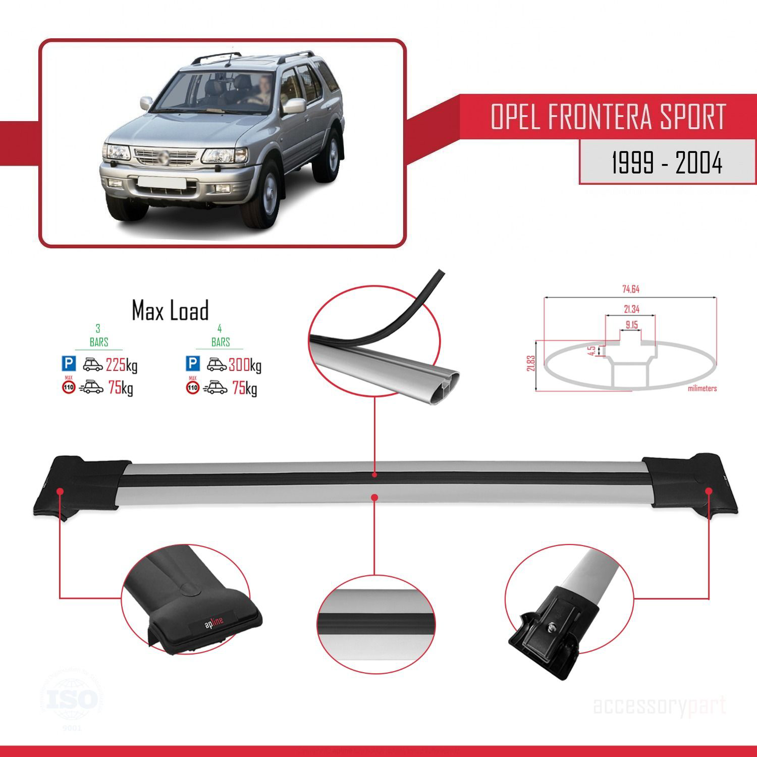 Opel Frontera Sport 1999-2004 Arası ile Uyumlu FLY Model Ara Atkı