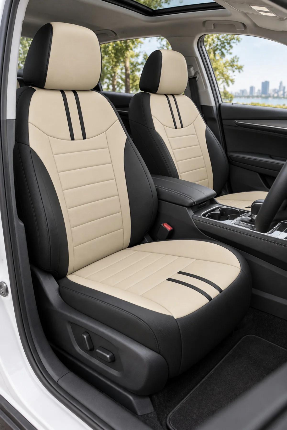 Opel Grandland 2017 ve Sonrası Uyumlu Colorline Elegance Deri Bej Siyah Koltuk Kılıfı Opel Grandland 2017 ve Sonrası Uyumlu Colorline Elegance Deri Bej Siyah Koltuk Kılıfı