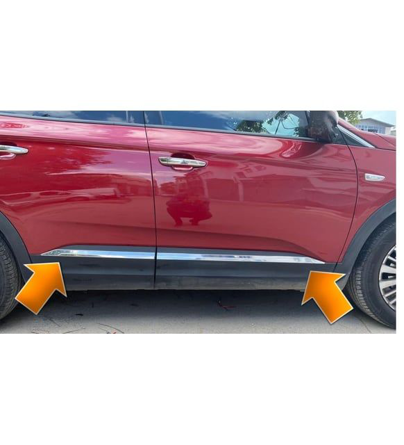 Opel Grandland Uyumlu X Yan Kapı Çıtası -2016 Paslanmaz Çelik Par