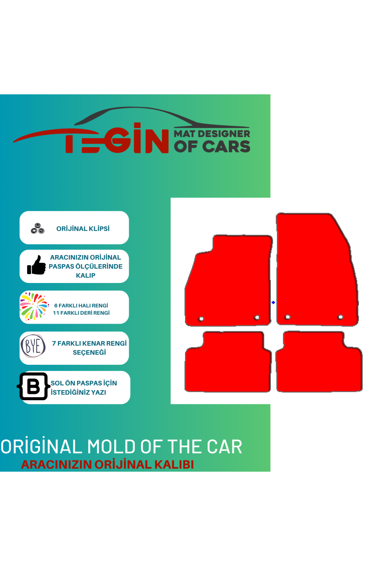 Opel Insignia 2008-2013 Prime Siyah Kırmızı Deri Kırmızı Kenar Pa