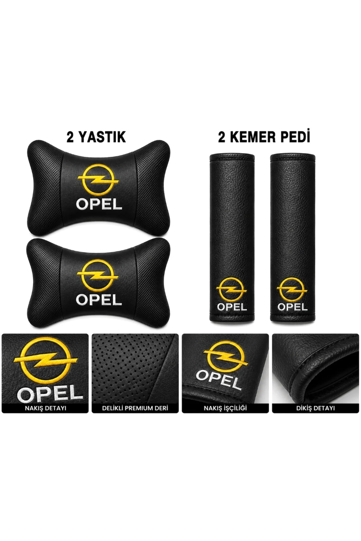 Opel Papyon Yastık Boyun Yastığı + Emniyet Kemeri Kılıfı Takım Opel Papyon Yastık Boyun Yastığı + Emniyet Kemeri Kılıfı Takım