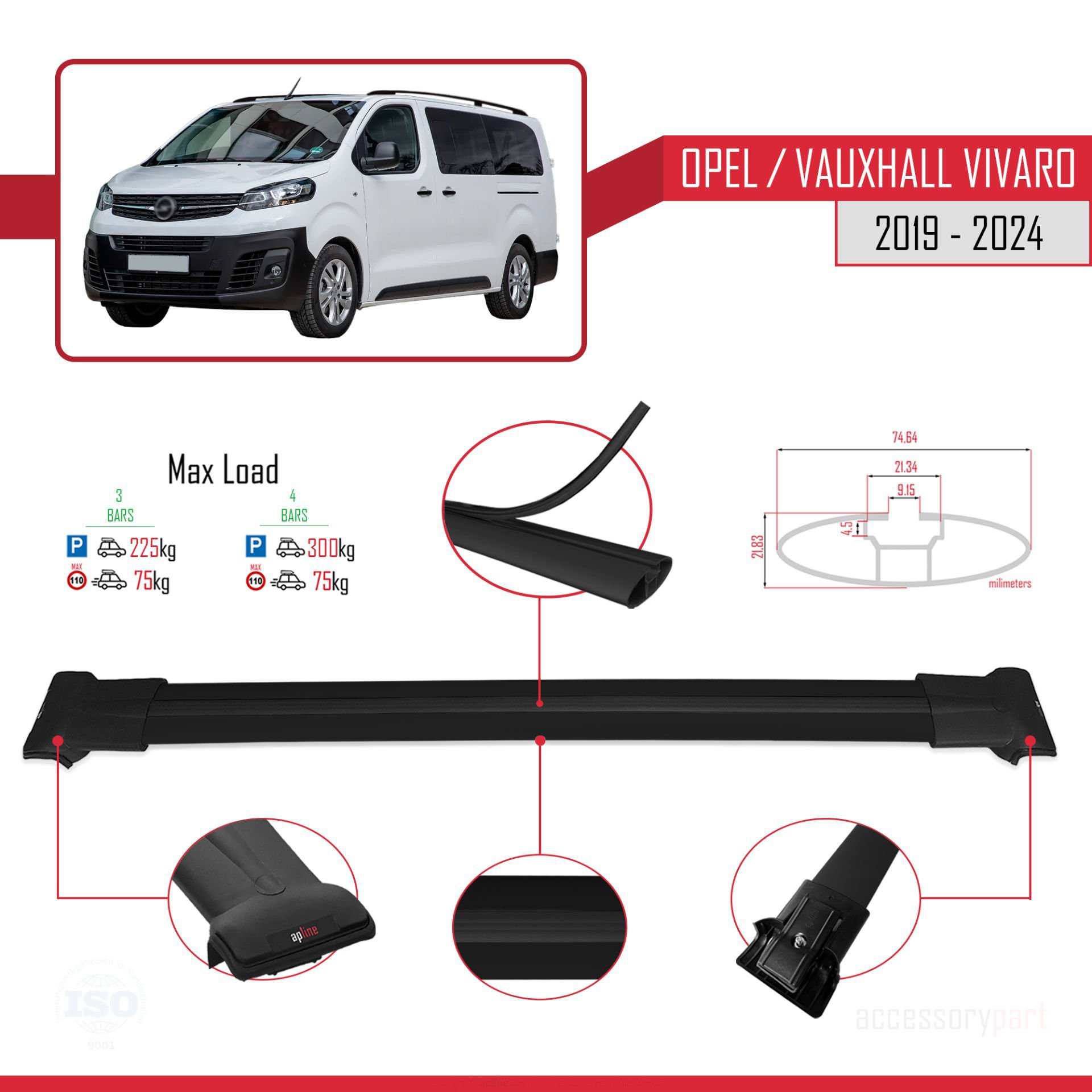 Opel / Vauxhall Vivaro 2019 ve Sonrası ile uyumlu FLY Model Ara A