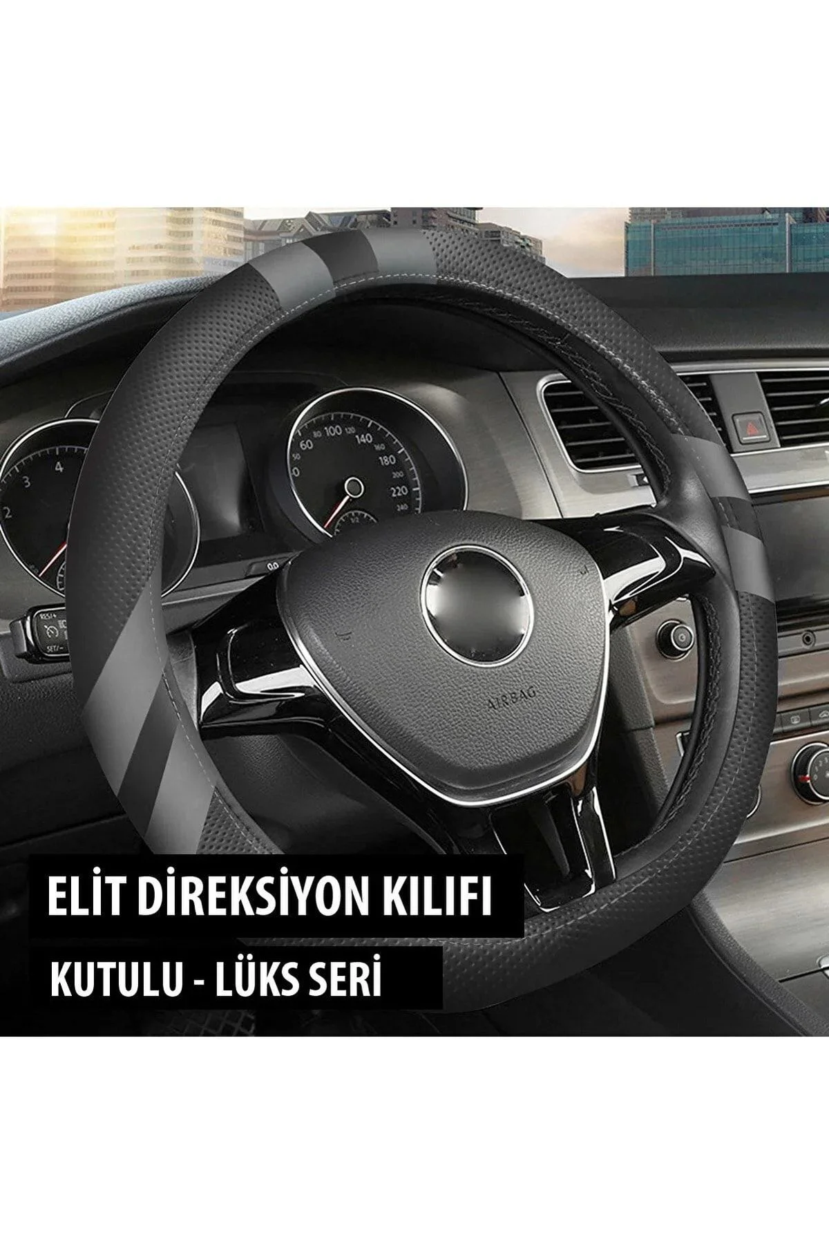 Opel Vectra C Uyumlu Elit Geçmeli Direksiyon Kılıfı Füme Opel Vectra C Uyumlu Elit Geçmeli Direksiyon Kılıfı Füme