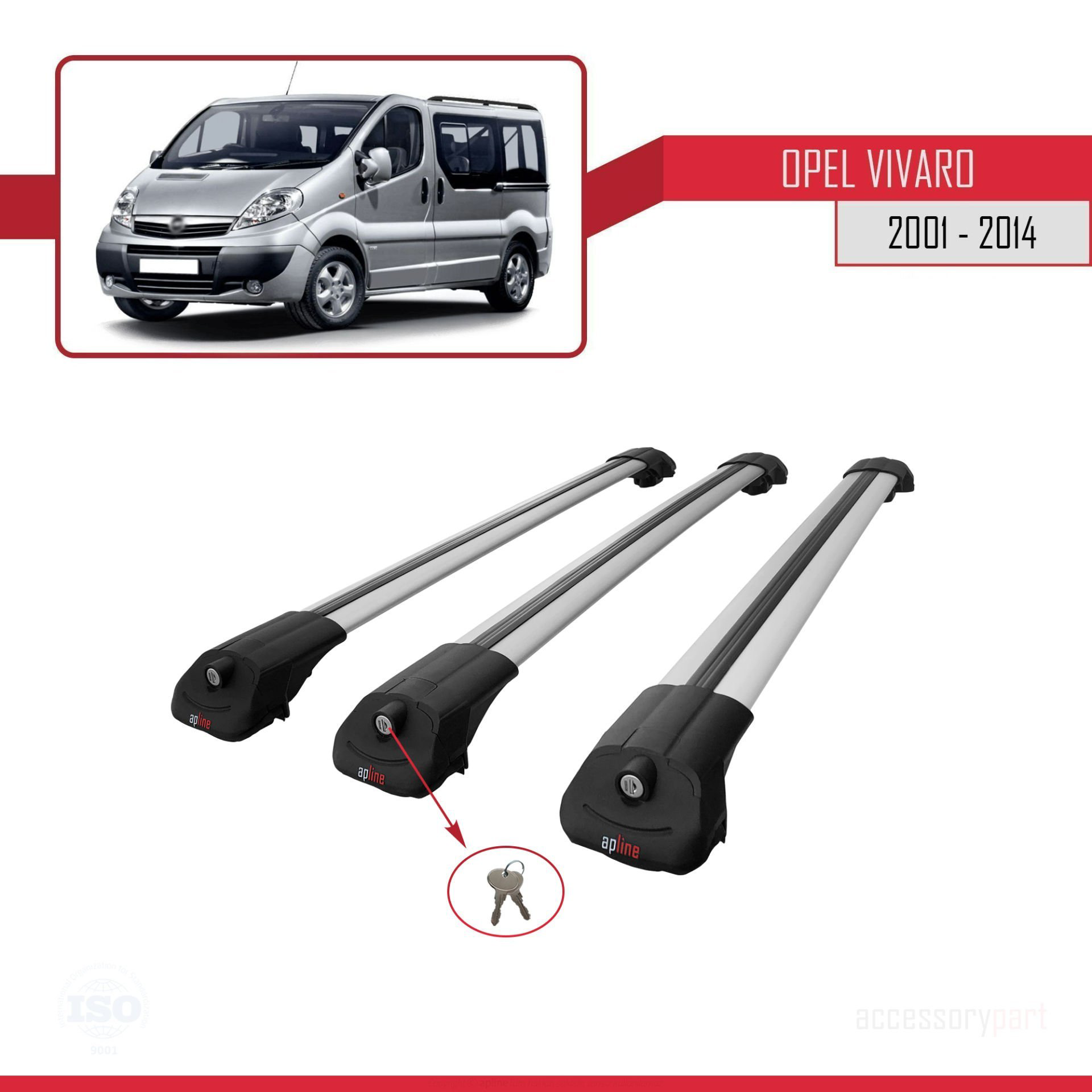 Opel Vivaro 2001-2014 Arası ile uyumlu ACE-1 Ara Atkı Tavan Barı 