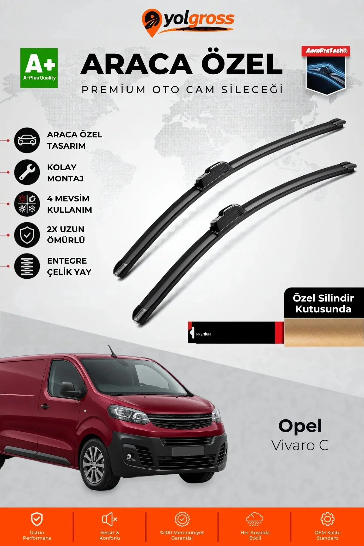 Opel Vivaro C Ön Cam Silecek Seti 2019 Üzeri Premium Araca Özel 65-48 Cm A+ Kalite