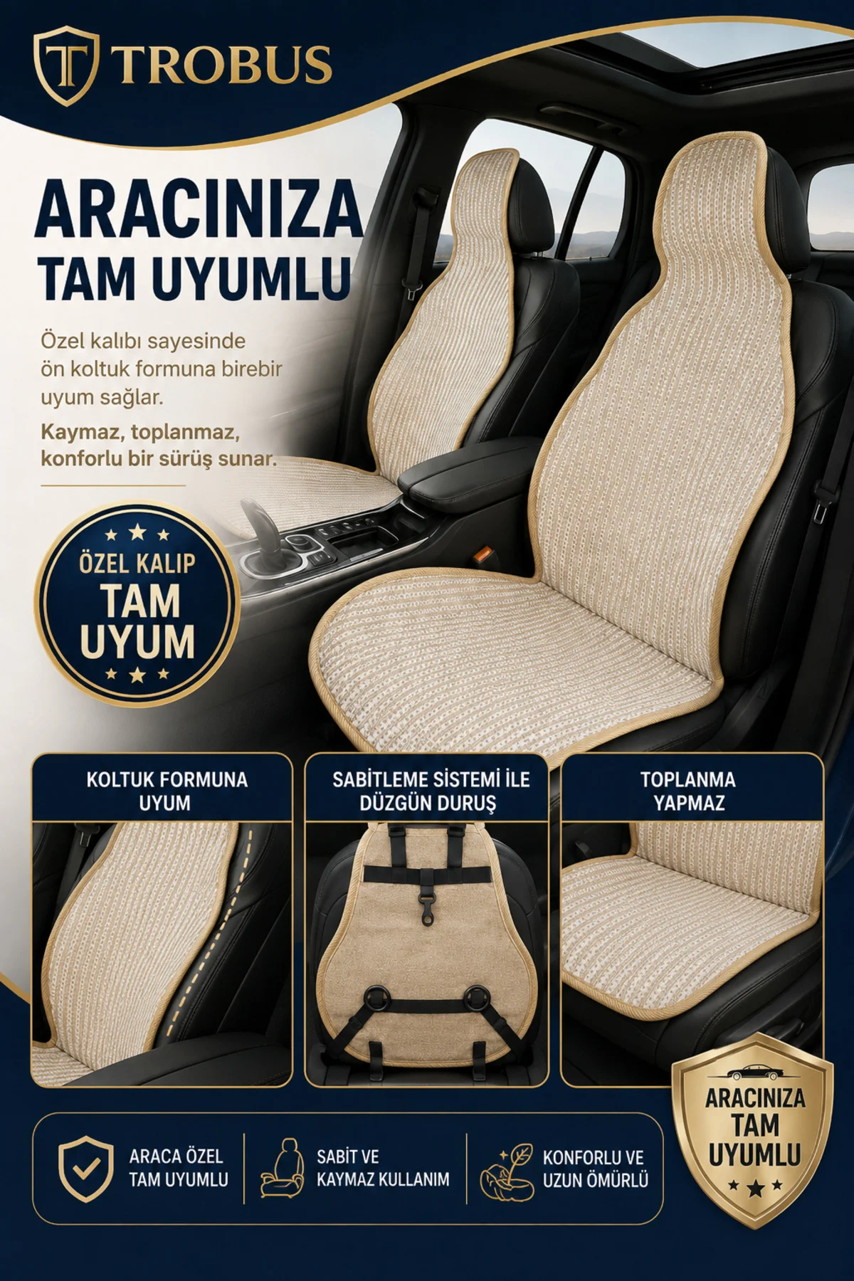 Opel ZAFİRA 5 7 KİŞİ 2003-2011 Uyumlu Örme Ön 2 Parça Oto Koltuk Minderi Terletmez Kaymaz Taban Bej Fiyatı, Yorumları ve Özellikleri
