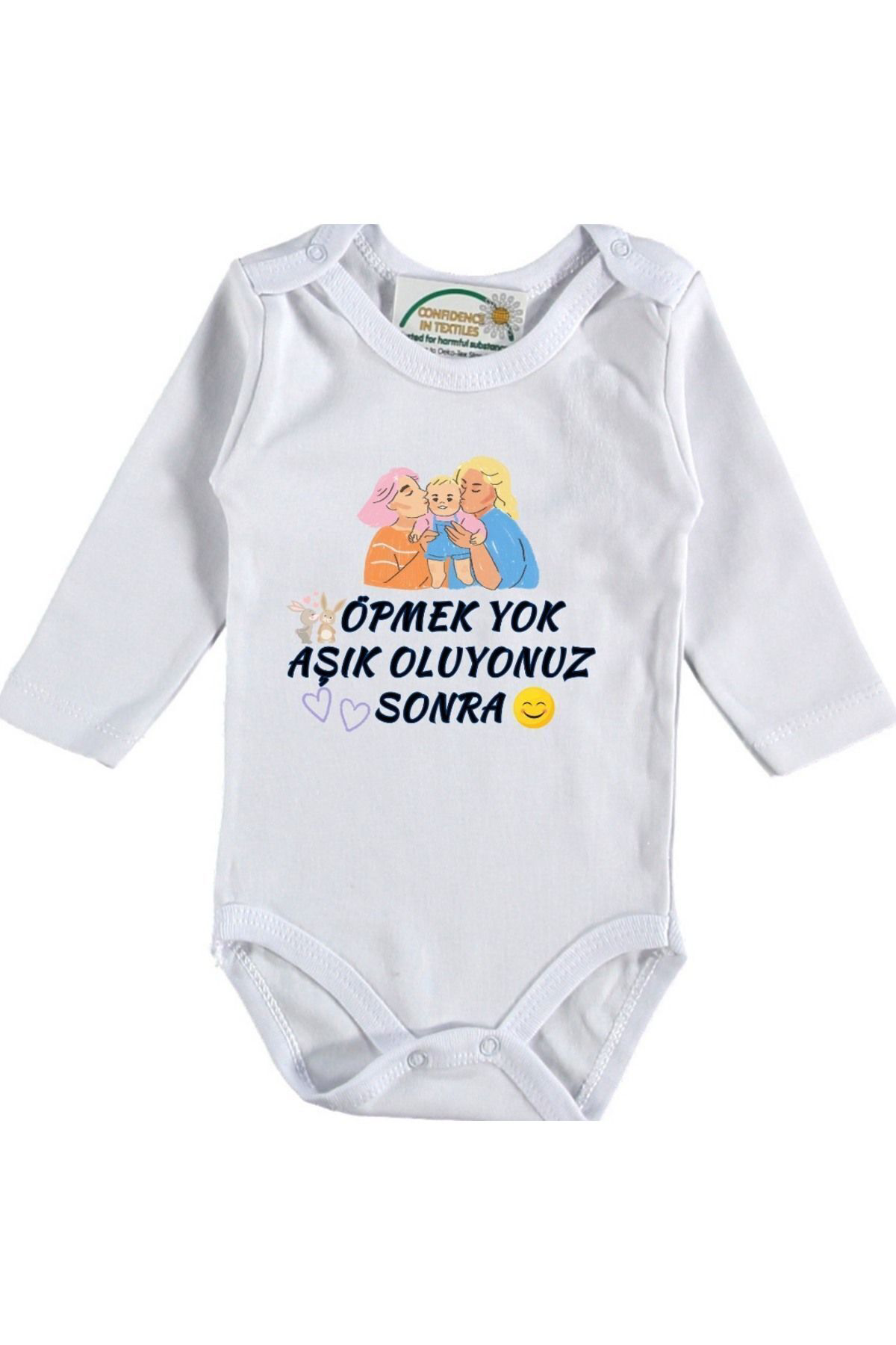 Öpmek Yok Aşık Olyonuz Sonra Yazılı Kişiye özel Bebek Zıbın