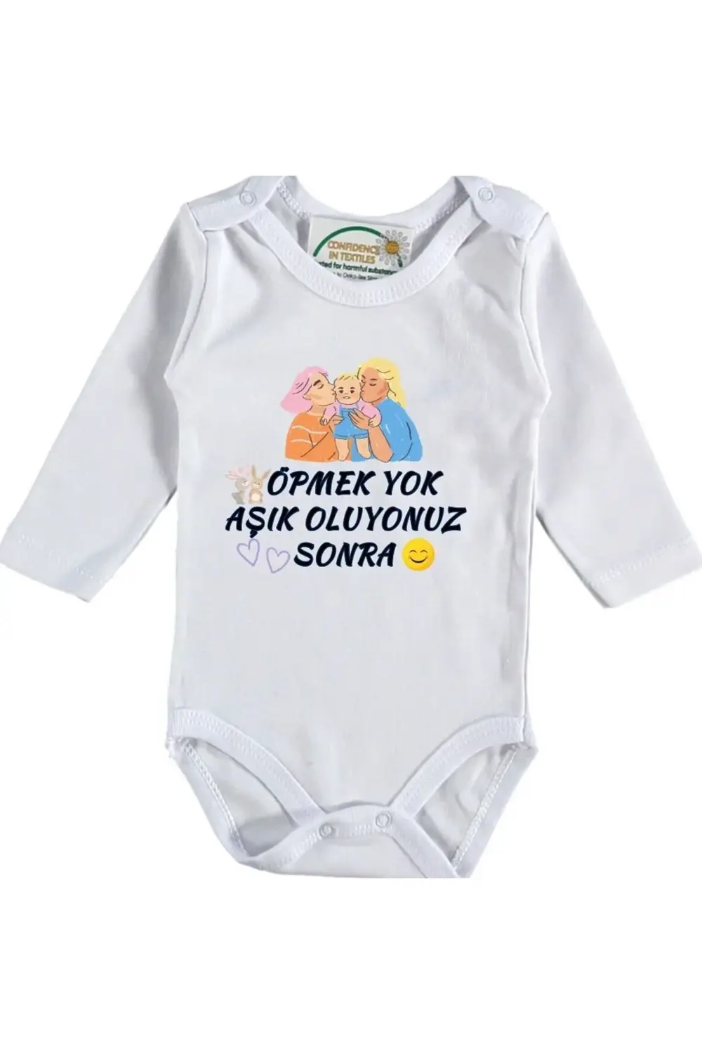 Öpmek Yok Aşık Olyonuz Sonra Yazılı Kişiye özel Bebek Zıbın