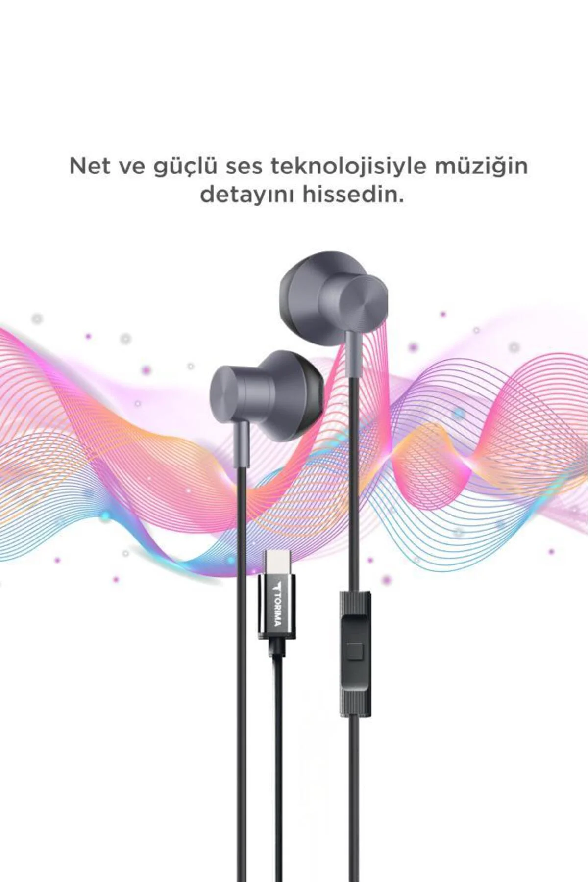 opp o Reno3 Pro İle Uyumlu Type C Streo Kulaklık 1.2M Manyetik Kulaklık