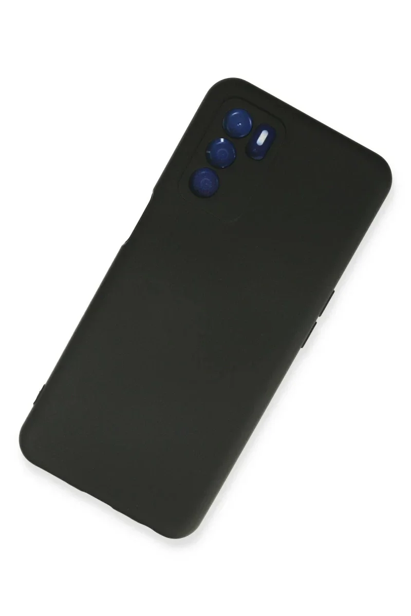 Oppo A16 Kılıf Nano içi Kadife Silikon - Siyah