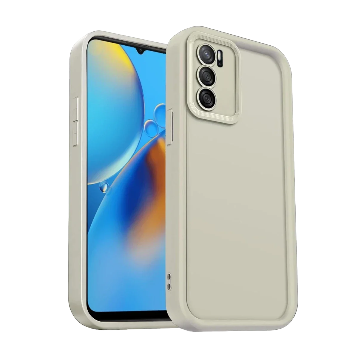 Oppo A16 Kılıf Viera Silikon - Krem Oppo A16 Kılıf Viera Silikon - Krem
