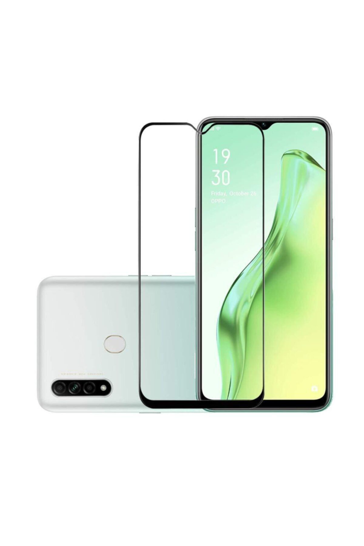 Oppo A31 Siyah Seramik Nano Ekran Koruyucu Tam Kaplayan Kırılmaz 