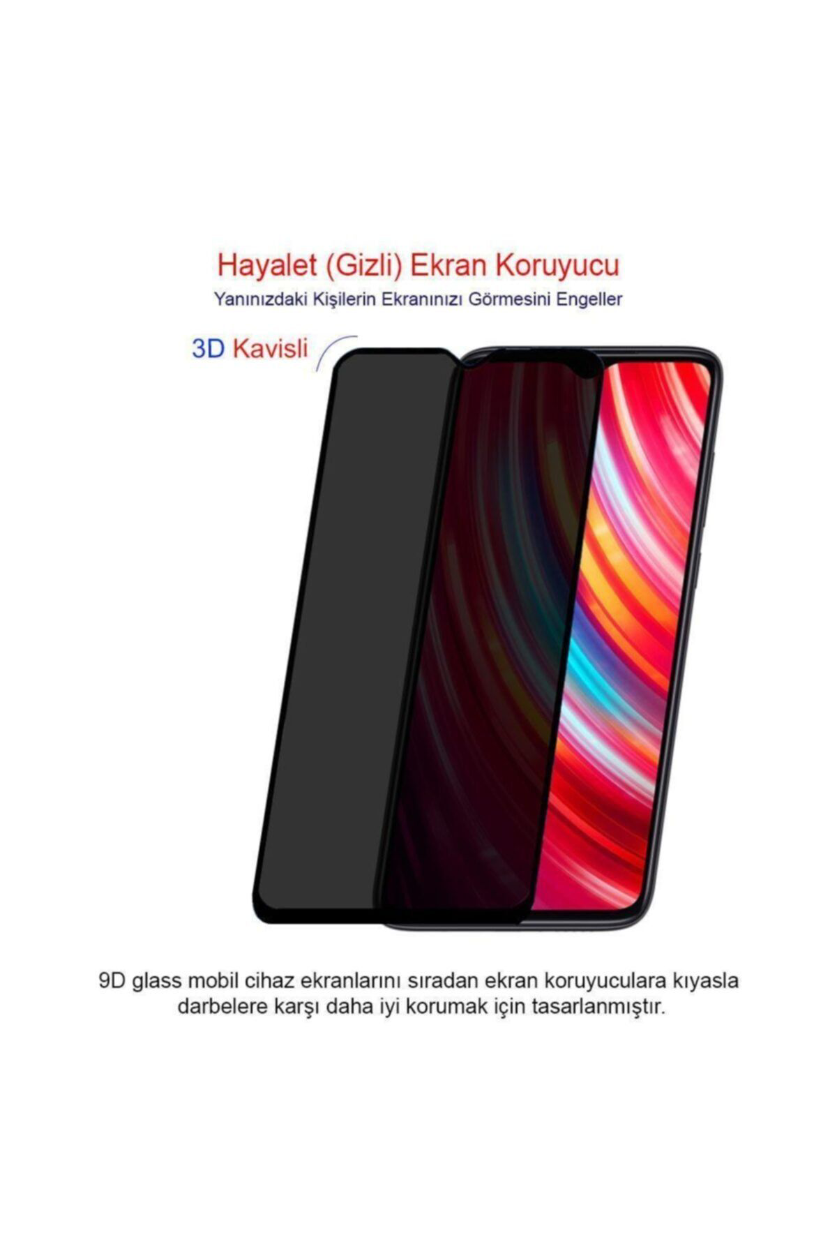 Oppo A31 Siyah Gizlilik Filtreli Privacy Hayalet Ekran Koruyucu Y