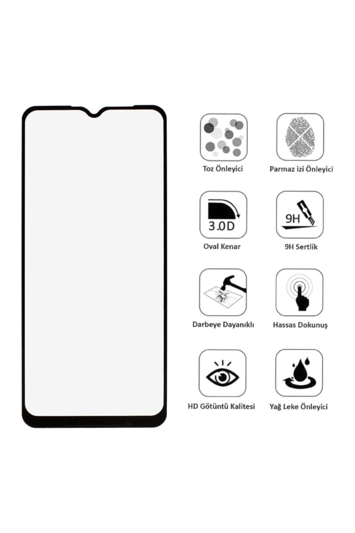 Oppo A31 Siyah Seramik Nano Ekran Koruyucu Tam Kaplayan Kırılmaz 