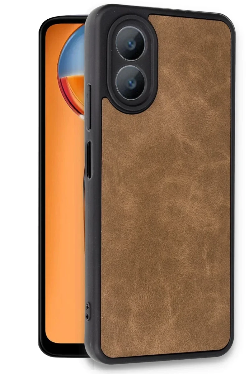 Oppo A38 Kılıf Aras Deri Kapak - Taba Oppo A38 Kılıf Aras Deri Kapak - Taba