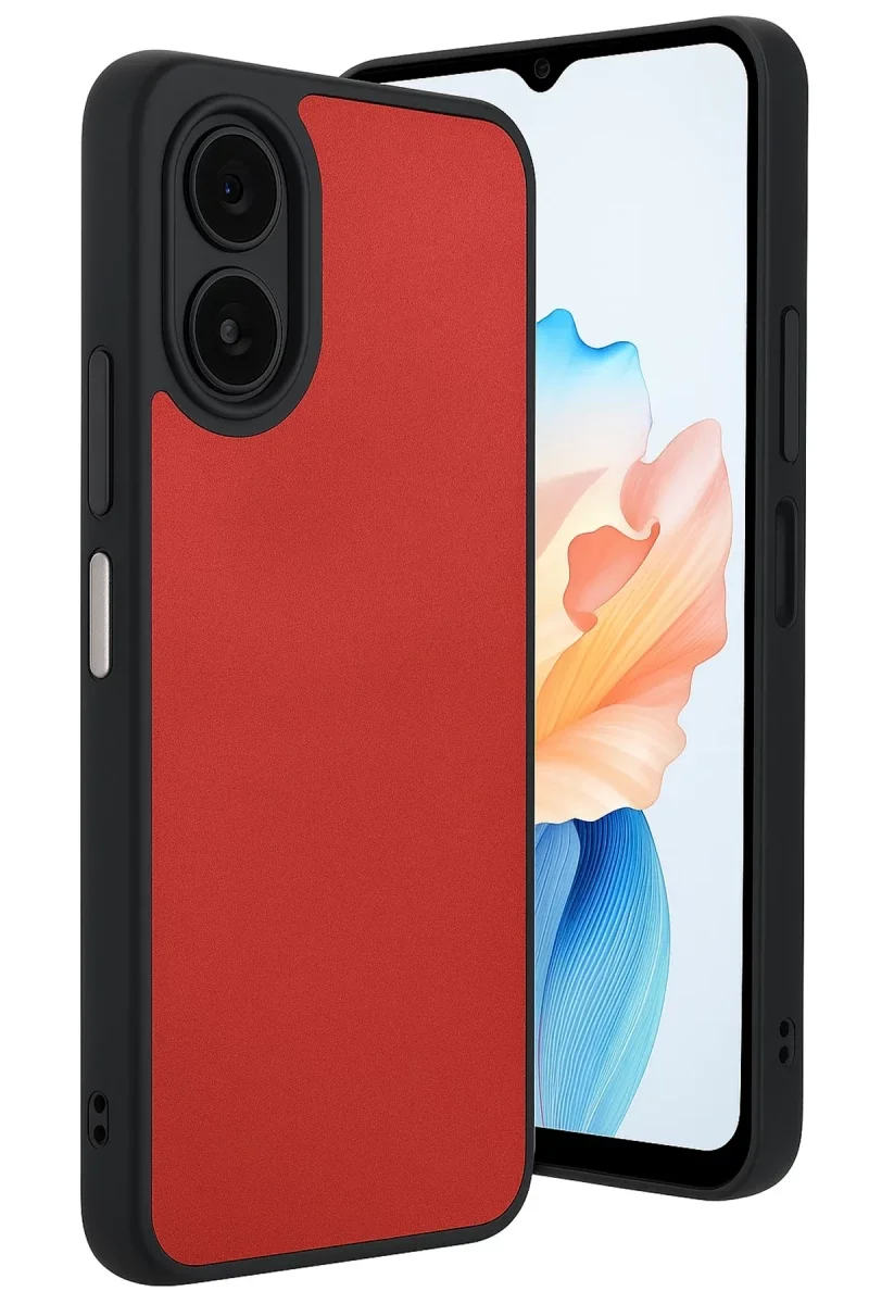 Oppo A38 Kılıf Aras Deri Kapak - Kırmızı Oppo A38 Kılıf Aras Deri Kapak - Kırmızı