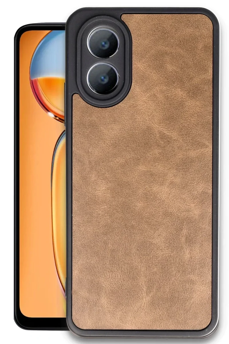 Oppo A38 Kılıf Aras Deri Kapak - Taba Oppo A38 Kılıf Aras Deri Kapak - Taba