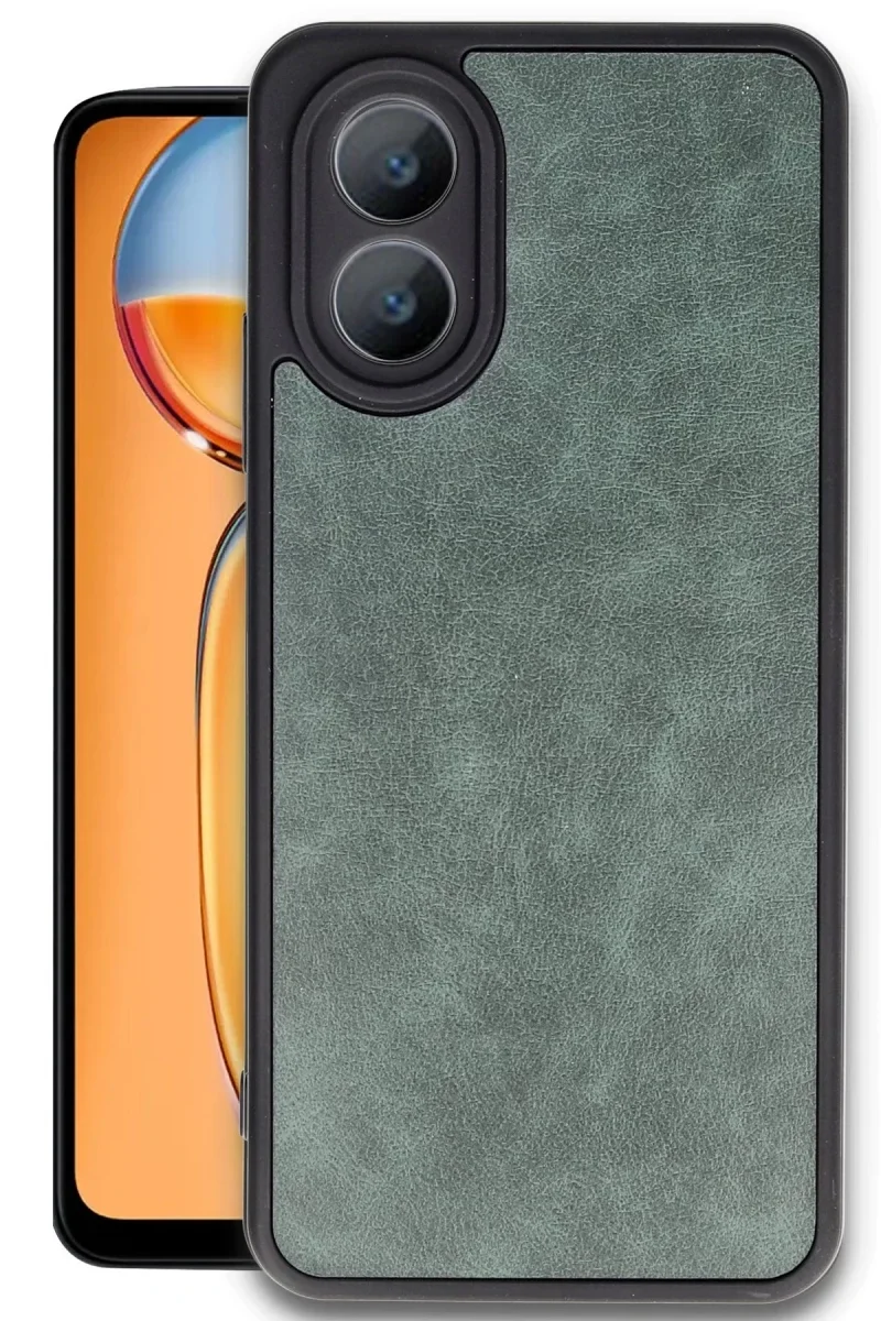 Oppo A38 Kılıf Aras Deri Kapak - Koyu Yeşil Oppo A38 Kılıf Aras Deri Kapak - Koyu Yeşil