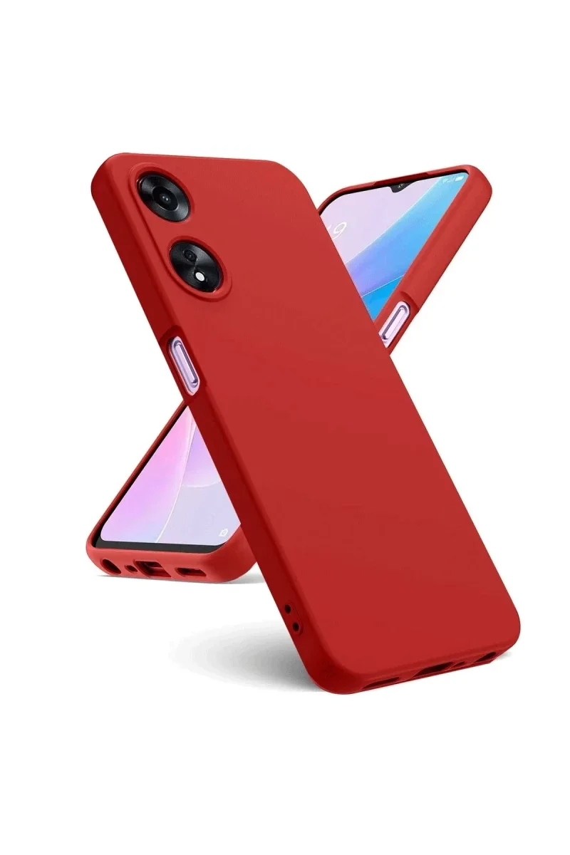 Oppo A38 Kılıf First Silikon - Kırmızı Oppo A38 Kılıf First Silikon - Kırmızı