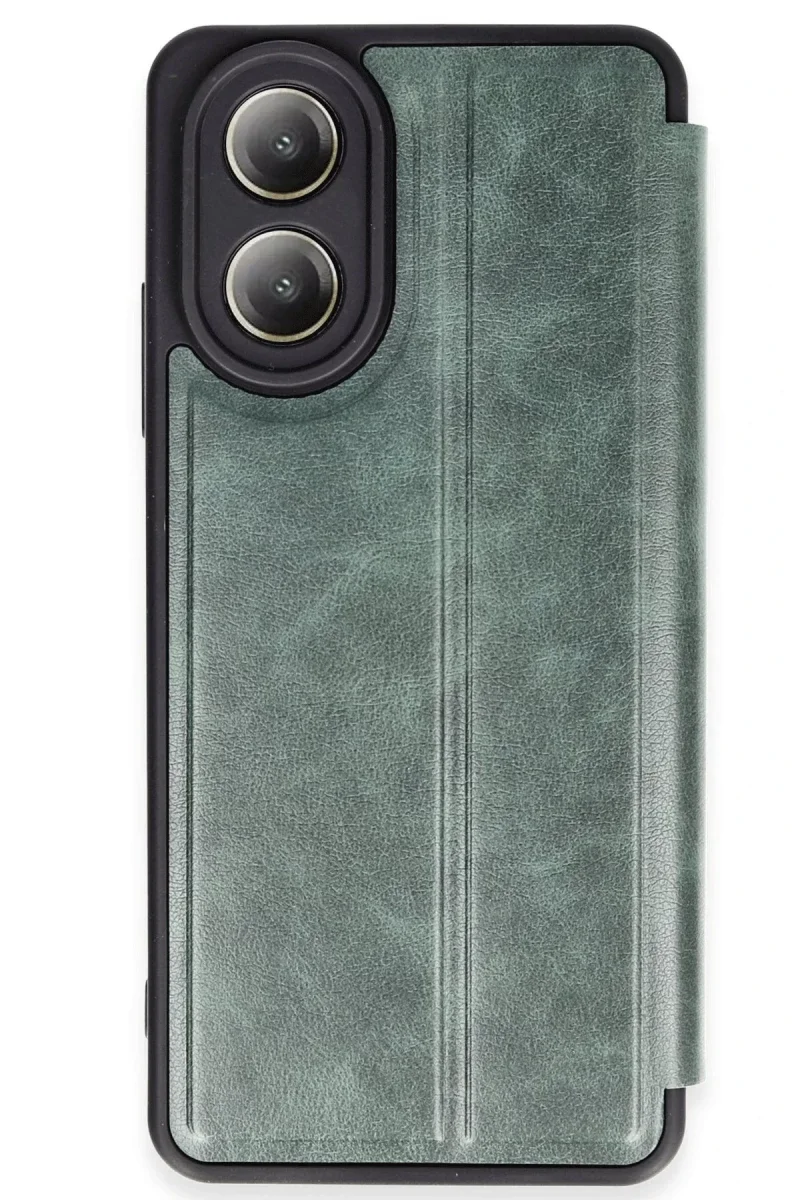 Oppo A38 Kılıf Flip Cover - Koyu Yeşil Oppo A38 Kılıf Flip Cover - Koyu Yeşil