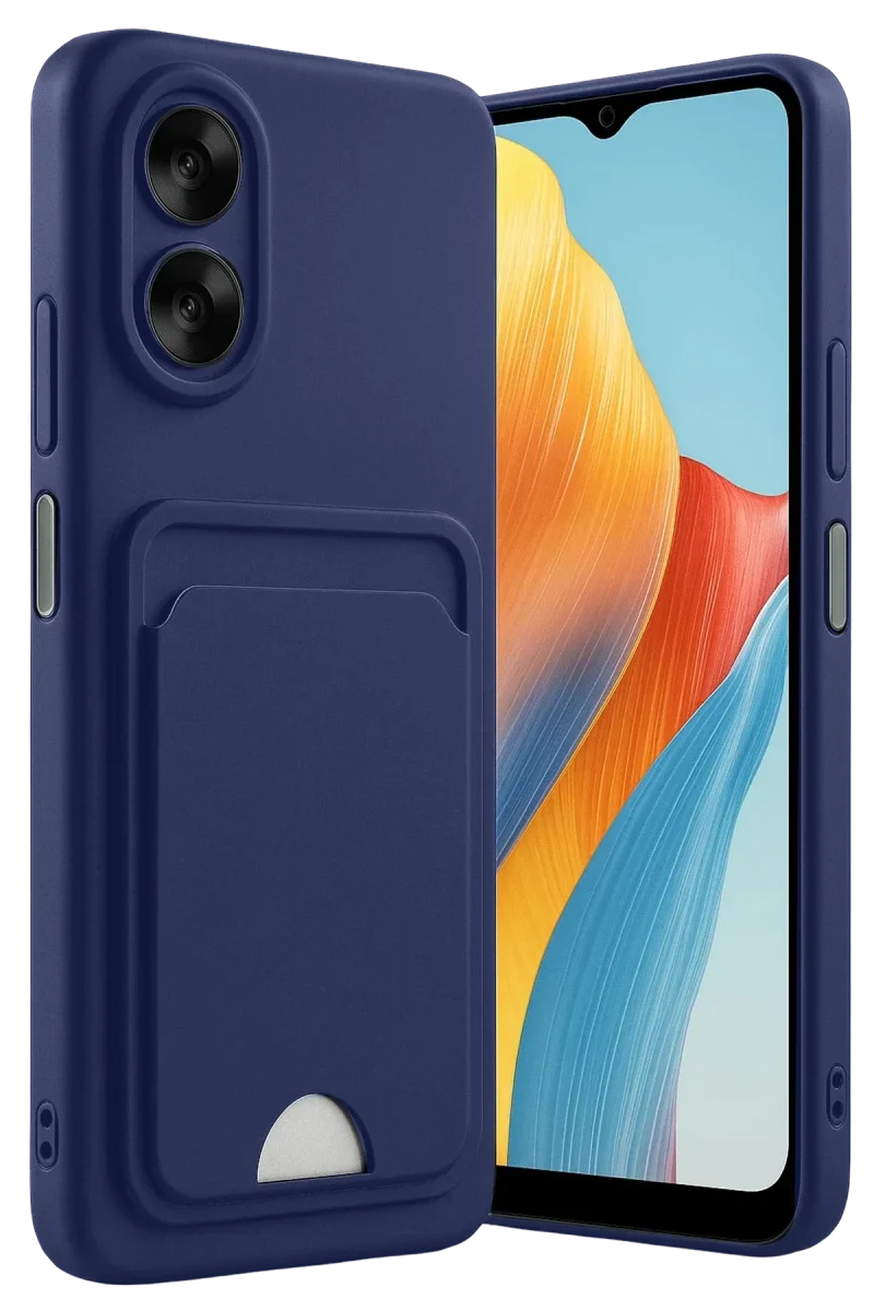 Oppo A38 Kılıf Kelvin Kartvizitli Silikon - Lacivert Oppo A38 Kılıf Kelvin Kartvizitli Silikon - Lacivert