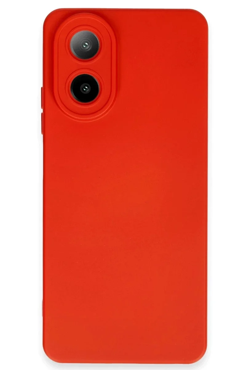 Oppo A38 Kılıf Nano içi Kadife Silikon - Kırmızı