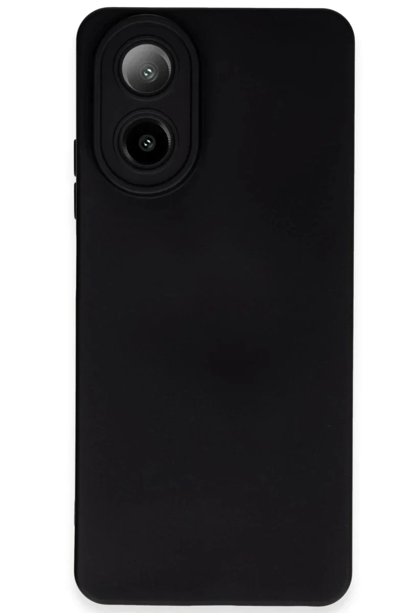 Oppo A38 Kılıf Nano içi Kadife Silikon - Siyah