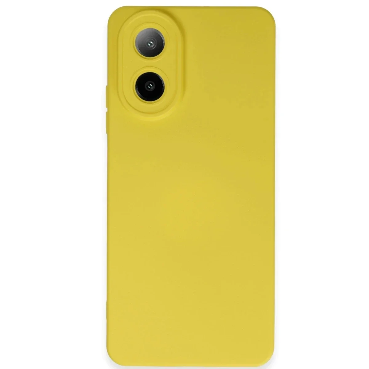 Oppo A38 Kılıf Nano içi Kadife Silikon - Sarı Oppo A38 Kılıf Nano içi Kadife Silikon - Sarı