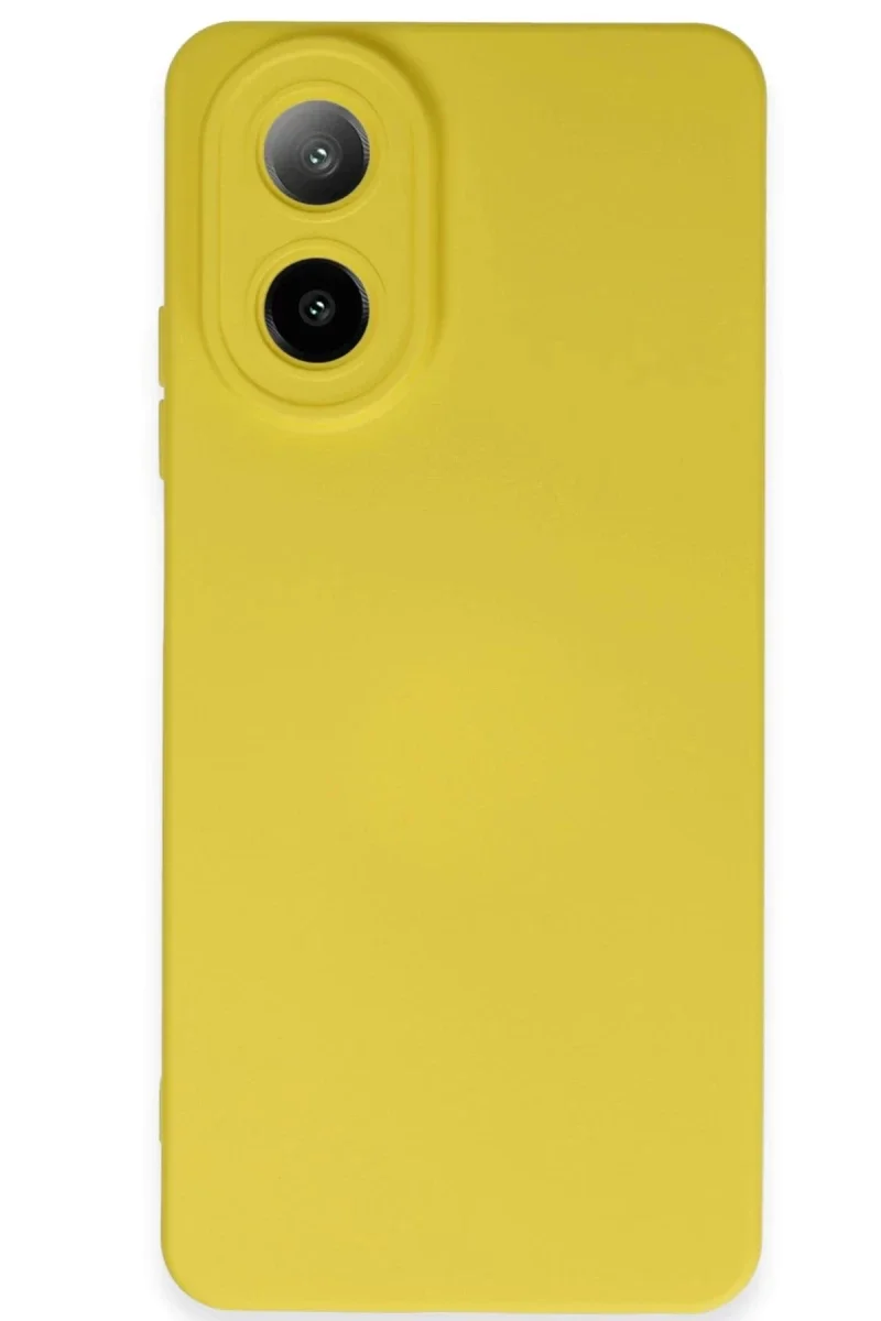 Oppo A38 Kılıf Nano içi Kadife Silikon - Sarı Oppo A38 Kılıf Nano içi Kadife Silikon - Sarı