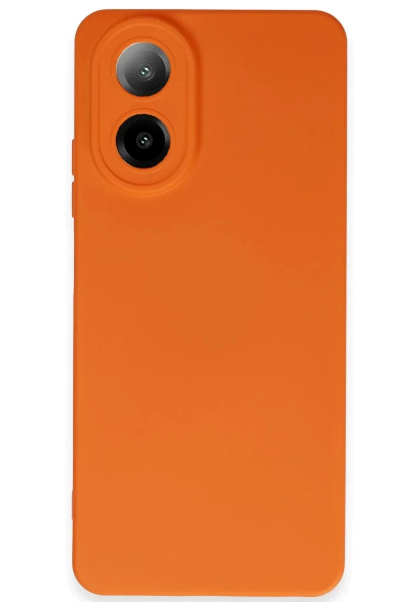 Oppo A38 Kılıf Nano içi Kadife Silikon - Turuncu Oppo A38 Kılıf Nano içi Kadife Silikon - Turuncu