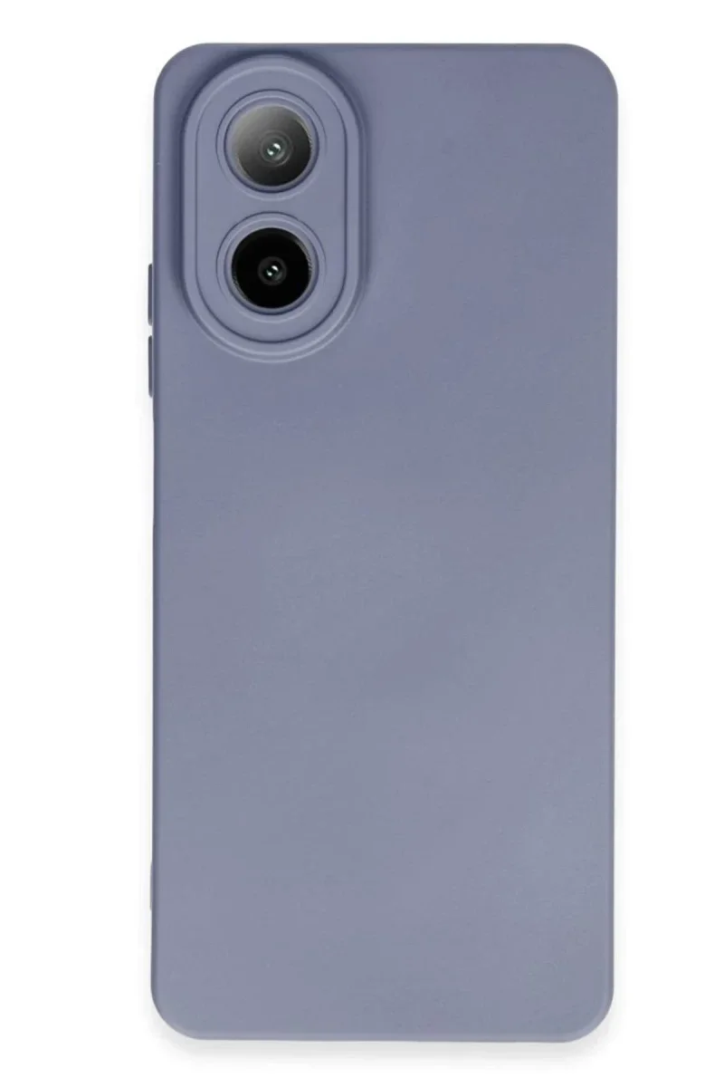 Oppo A38 Kılıf Nano içi Kadife Silikon - Gri
