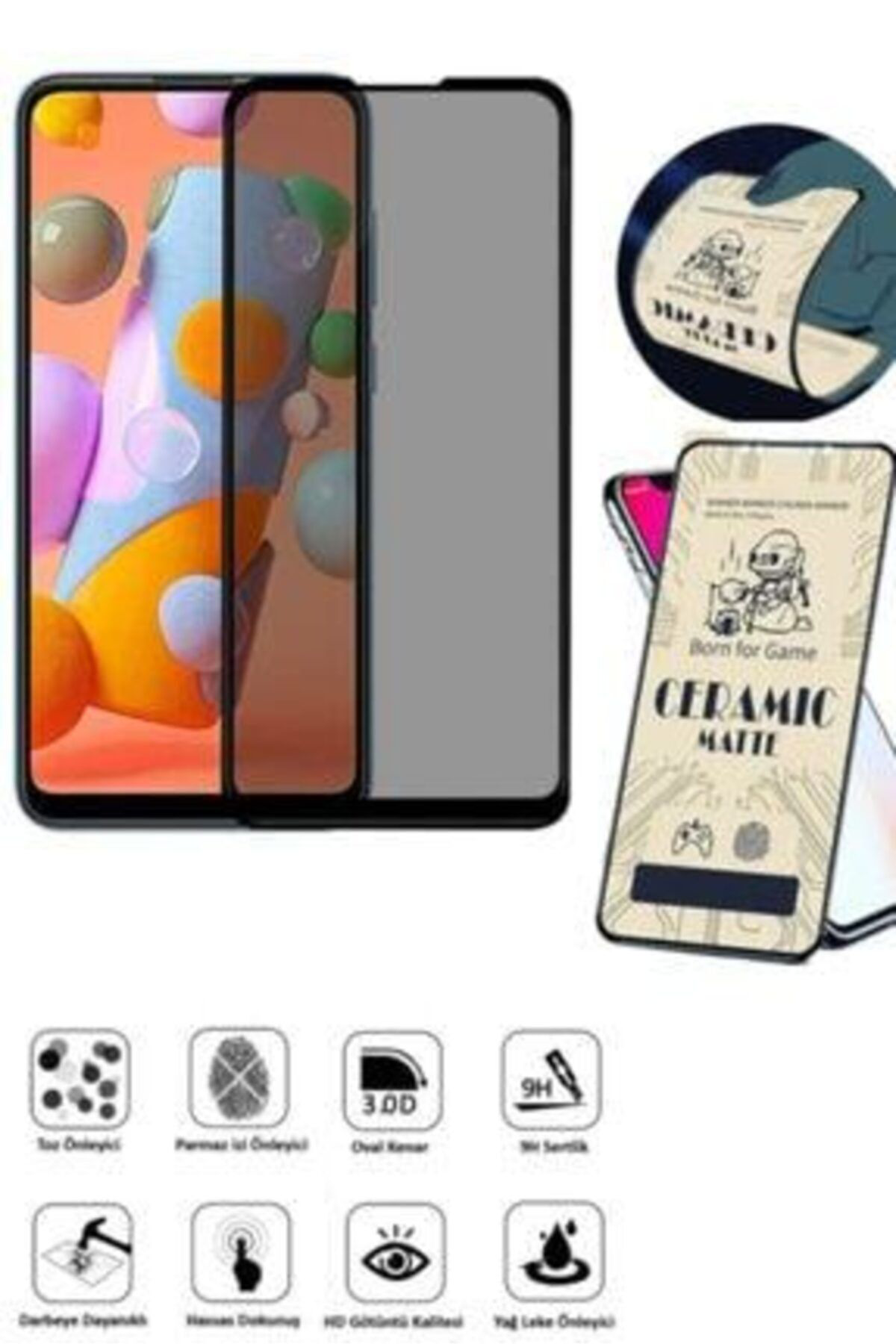 Oppo A5 2020 / A9 2020 Uyumlu Mat Seramik Flexible Nano Cam Tam K