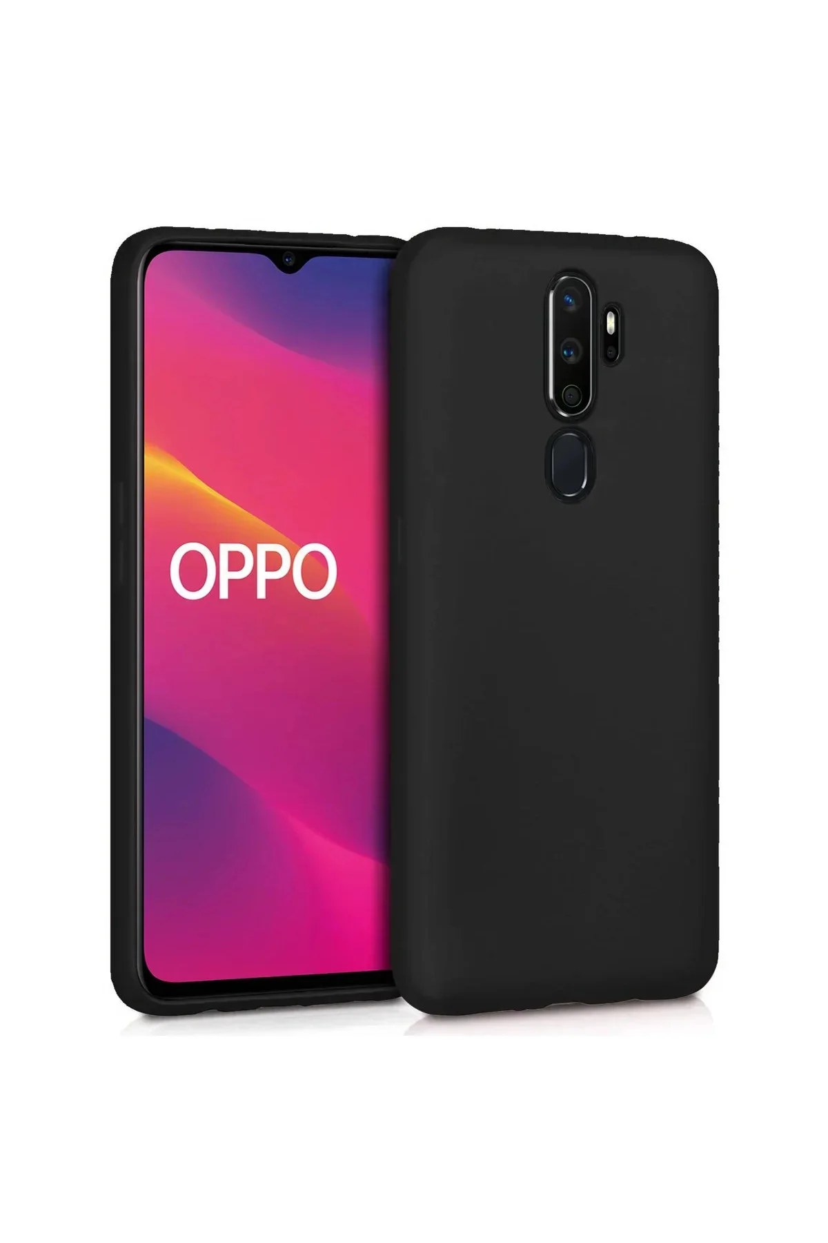 Oppo A5 2020 Premium Silikon Kılıf Siyah